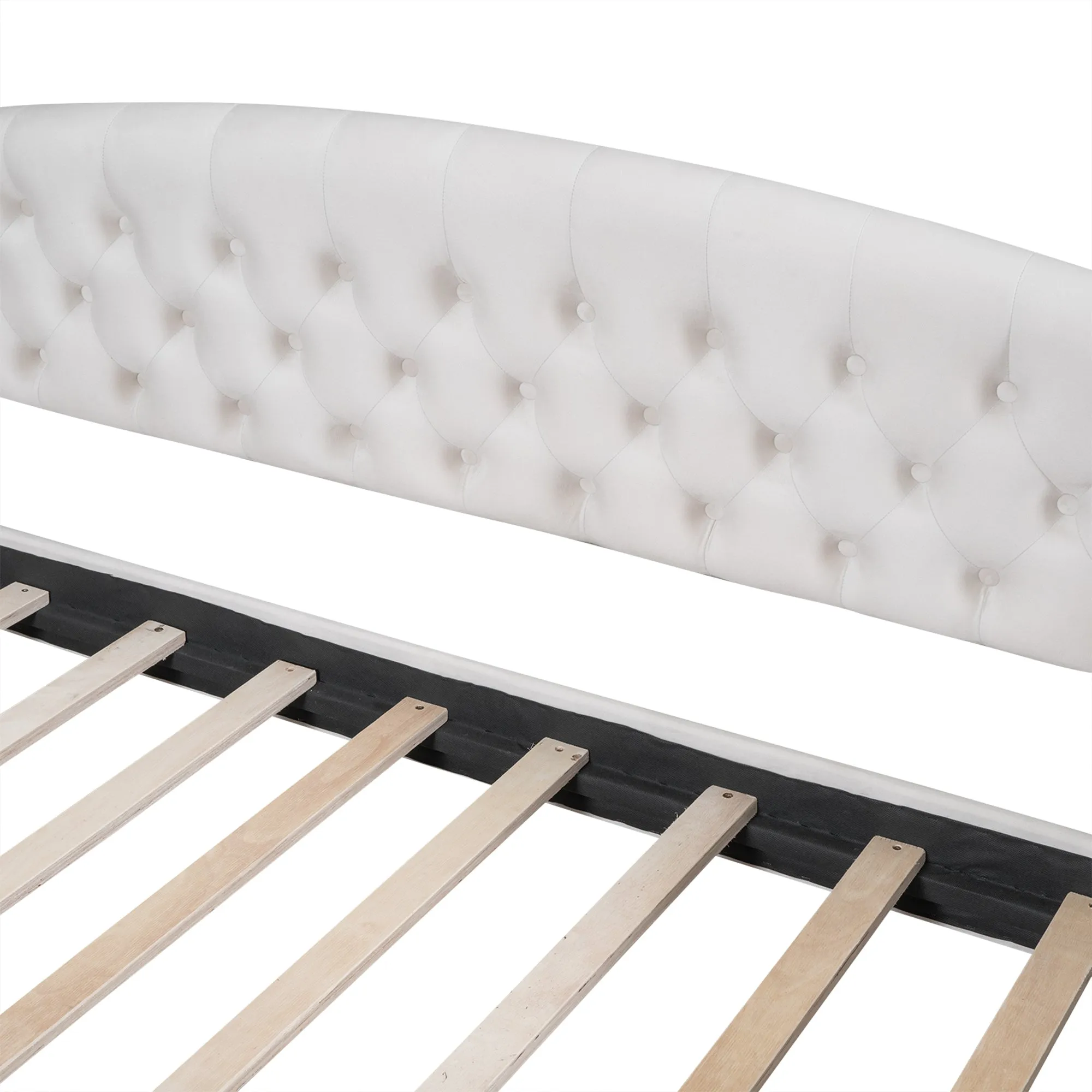 AF Luxury Tufted Button Full Size Daybed - Beige