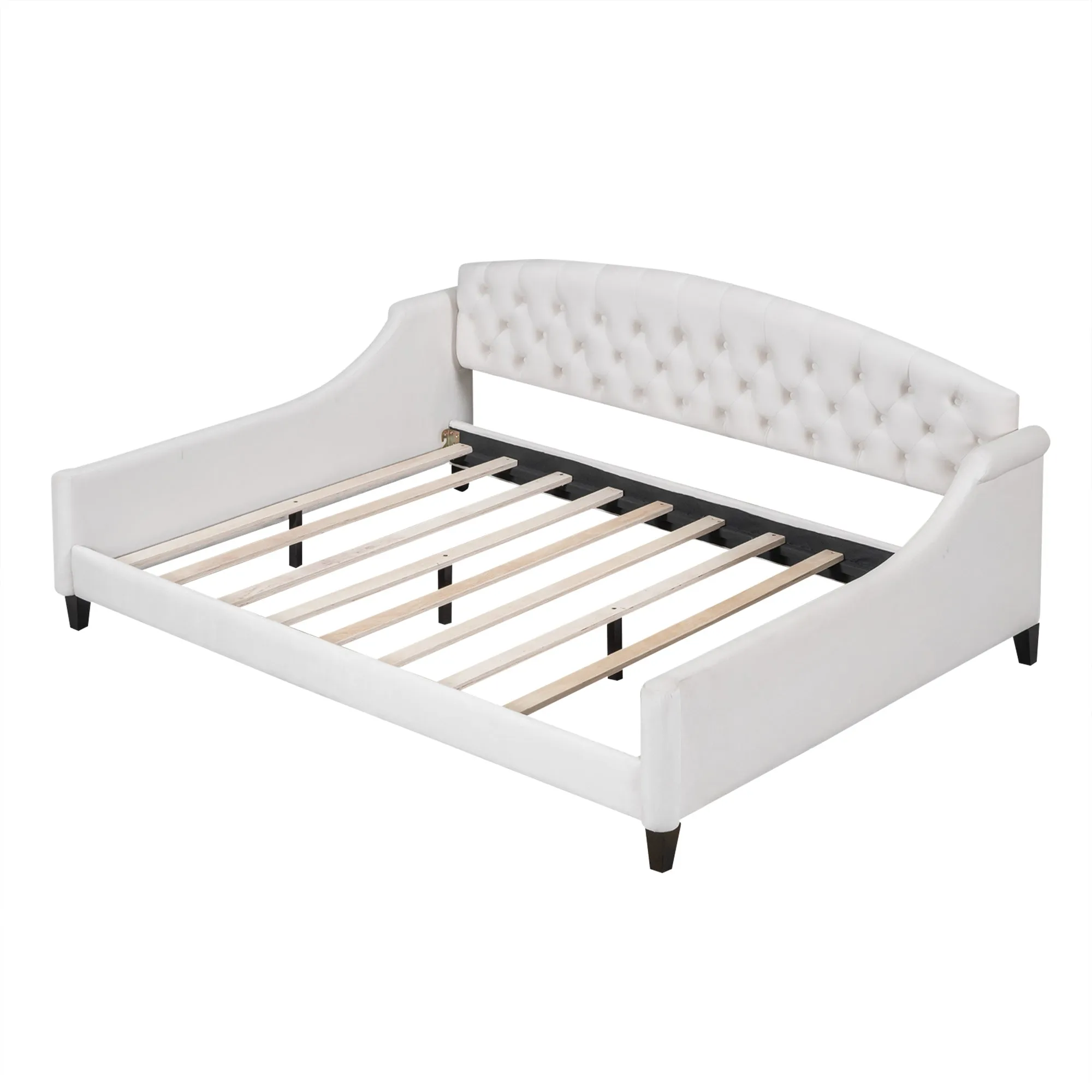 AF Luxury Tufted Button Full Size Daybed - Beige