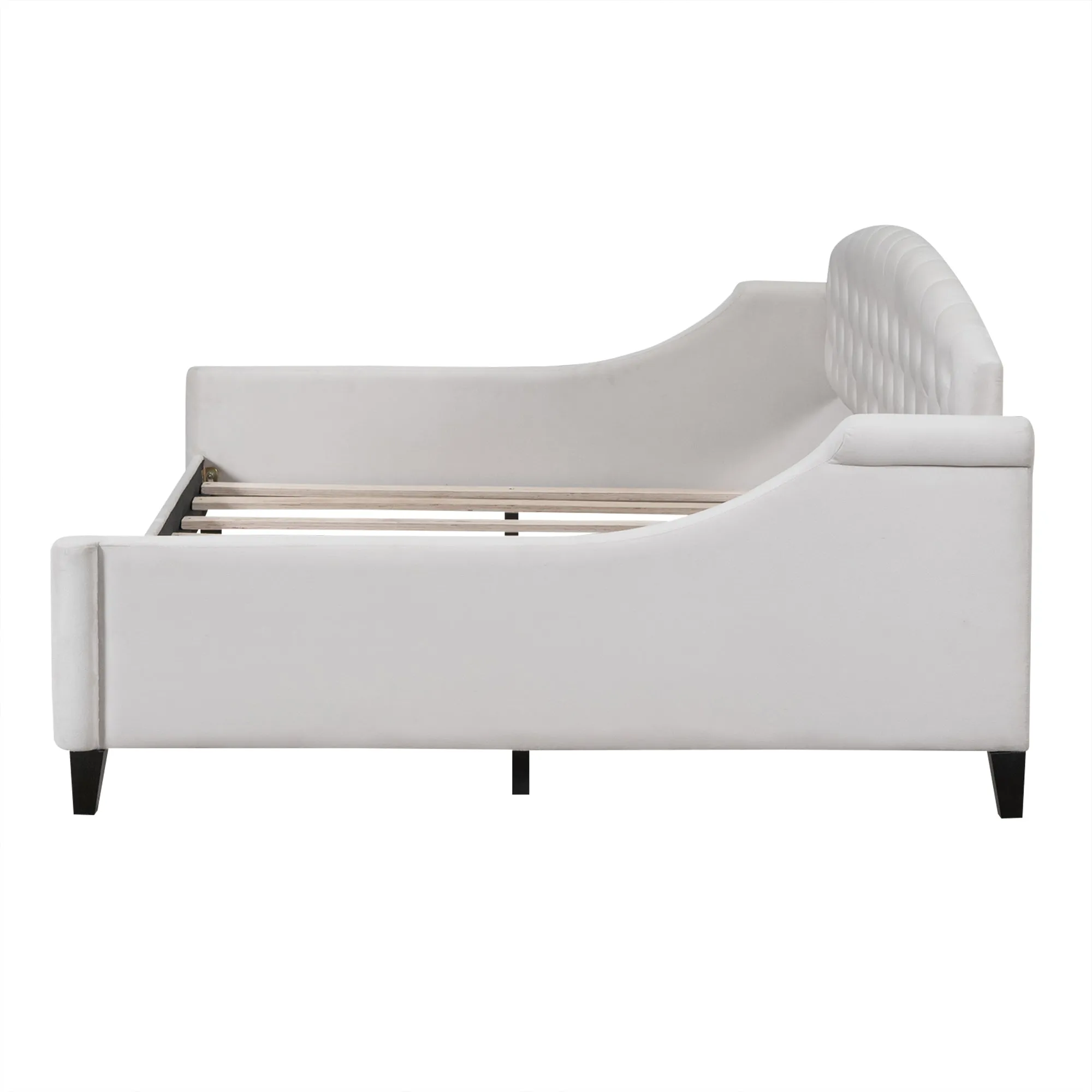 AF Luxury Tufted Button Full Size Daybed - Beige