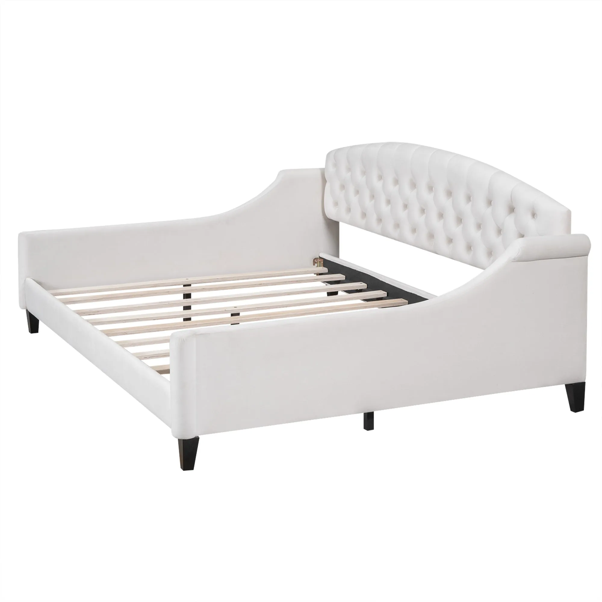 AF Luxury Tufted Button Full Size Daybed - Beige