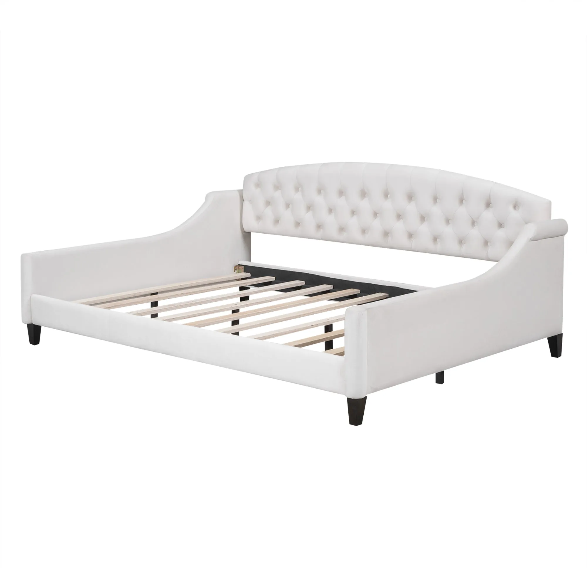 AF Luxury Tufted Button Full Size Daybed - Beige