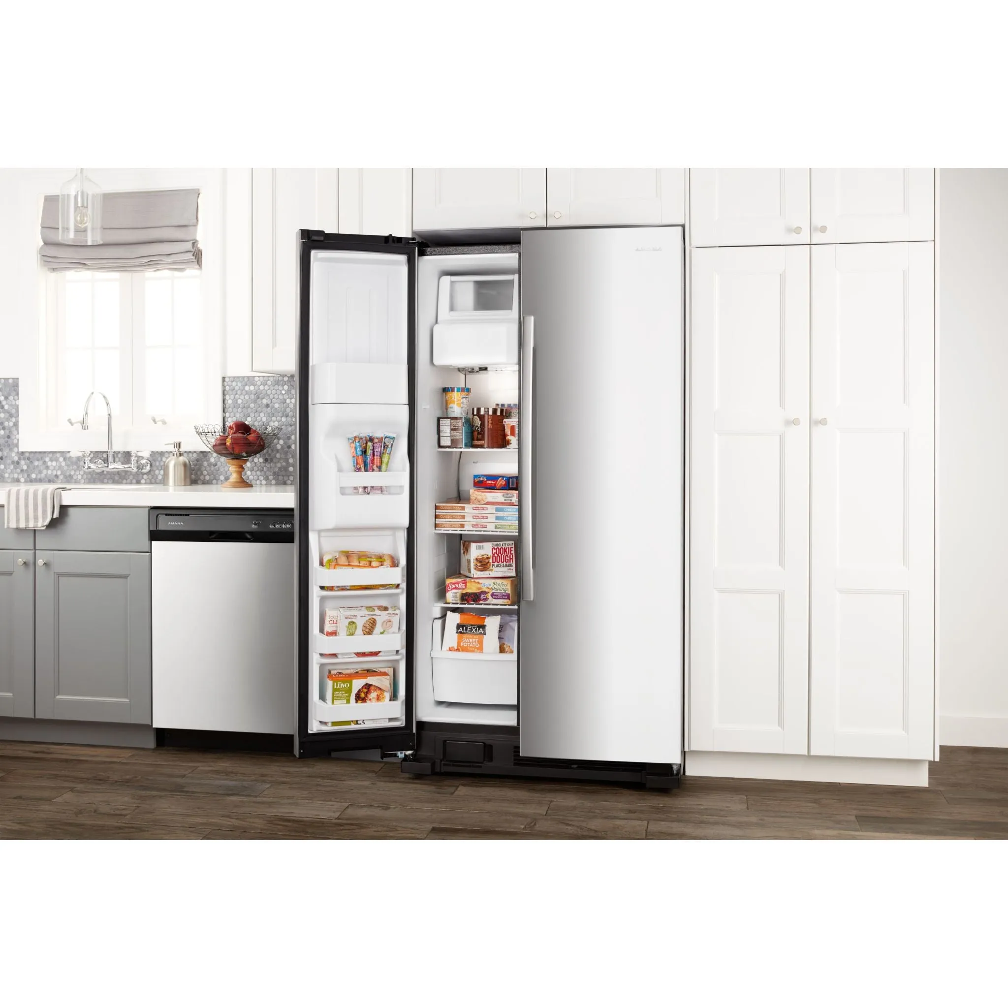 Amana 33" Side-by-Side Refrigerator with Dual Pad External Ice and Water Dispenser (ASI2175GRS)