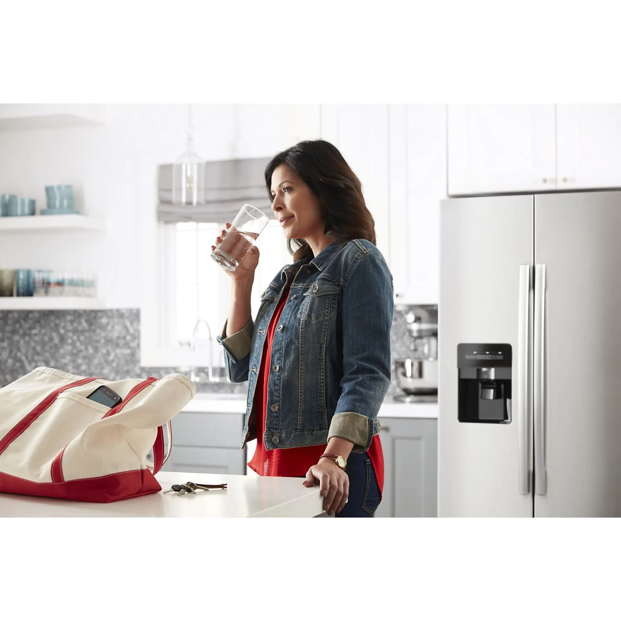 Amana 33" Side-by-Side Refrigerator with Dual Pad External Ice and Water Dispenser (ASI2175GRS)