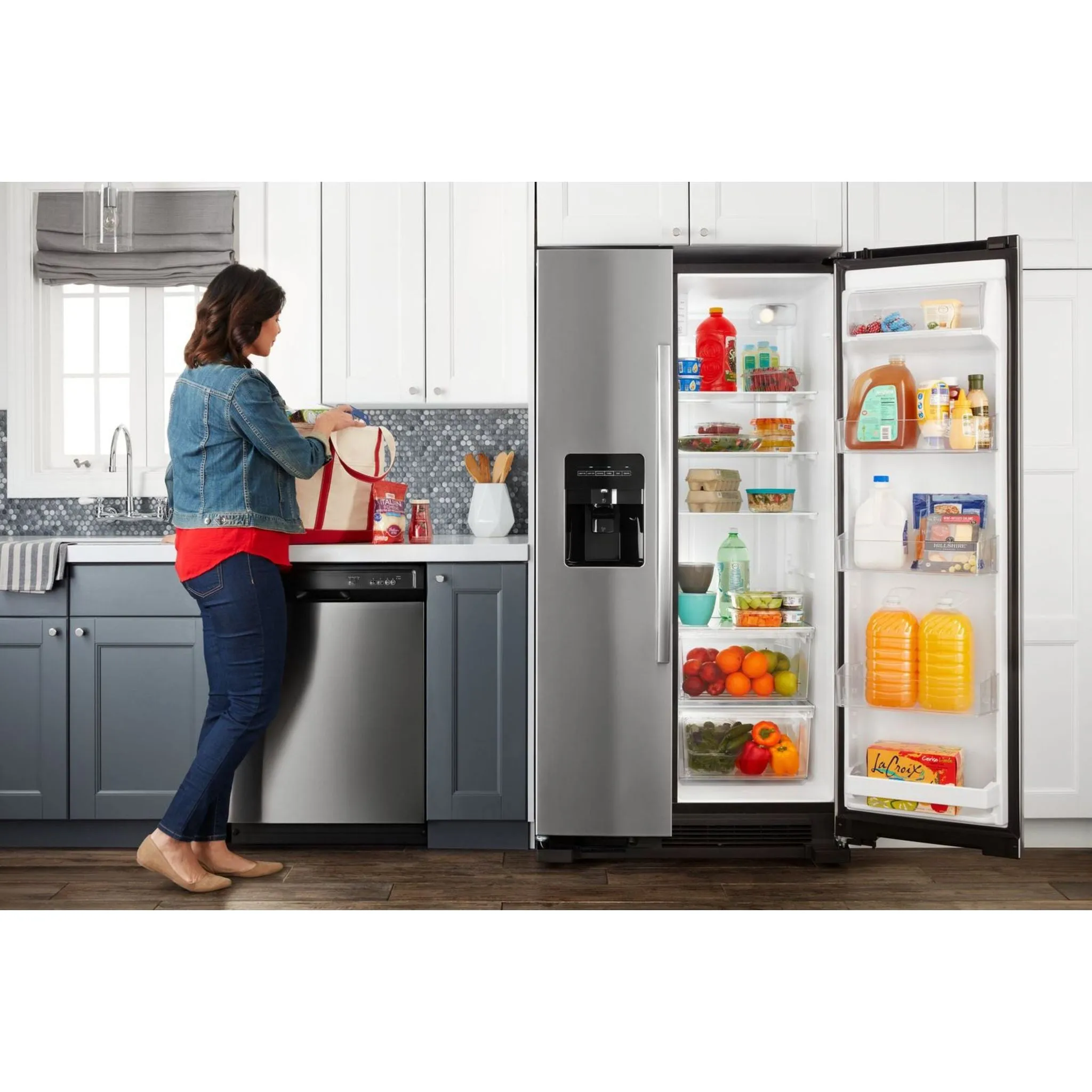 Amana 33" Side-by-Side Refrigerator with Dual Pad External Ice and Water Dispenser (ASI2175GRS)
