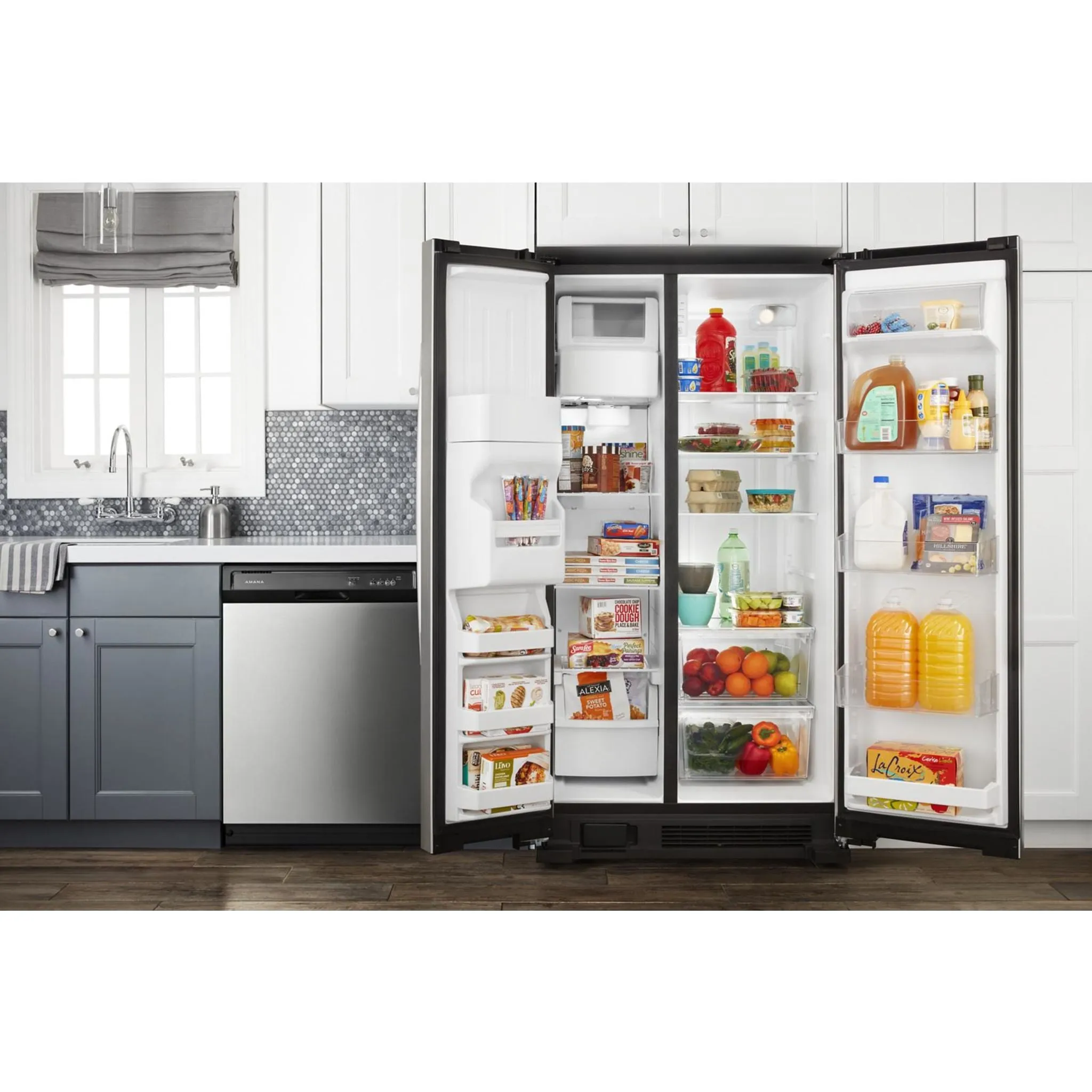 Amana 33" Side-by-Side Refrigerator with Dual Pad External Ice and Water Dispenser (ASI2175GRS)
