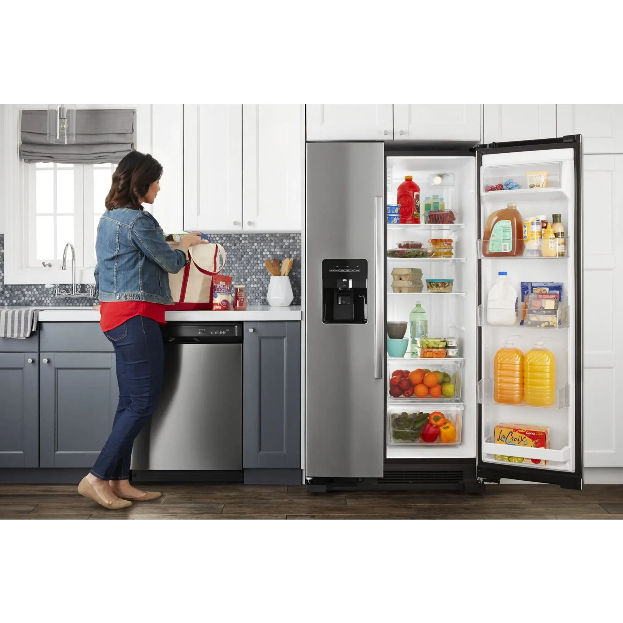 Amana 33" Side-by-Side Refrigerator with Dual Pad External Ice and Water Dispenser (ASI2175GRS)