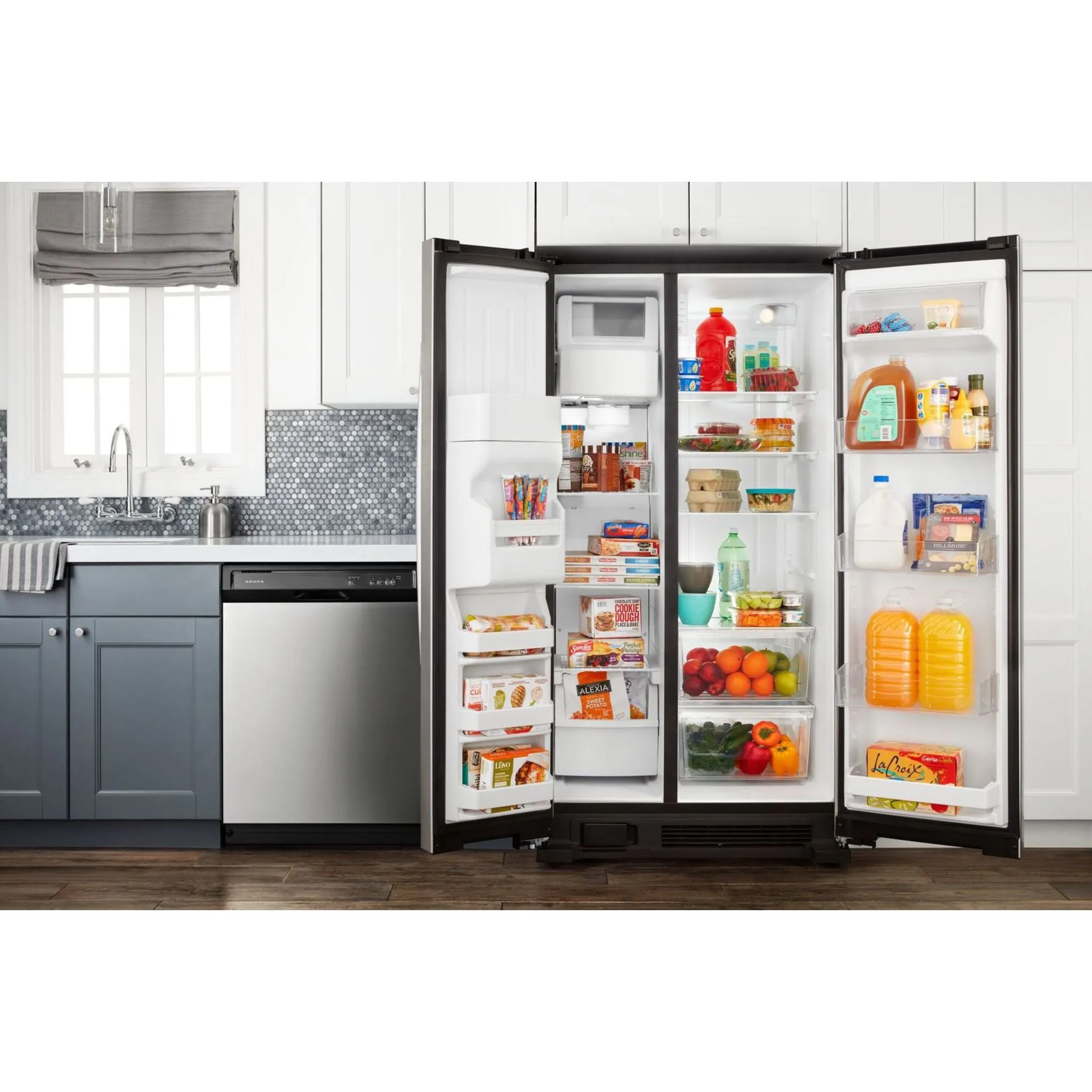 Amana 33" Side-by-Side Refrigerator with Dual Pad External Ice and Water Dispenser (ASI2175GRS)