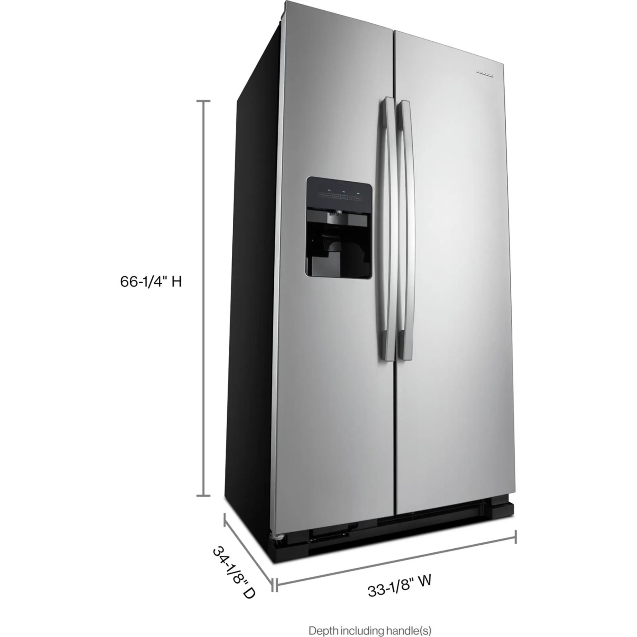 Amana 33" Side-by-Side Refrigerator with Dual Pad External Ice and Water Dispenser (ASI2175GRS)