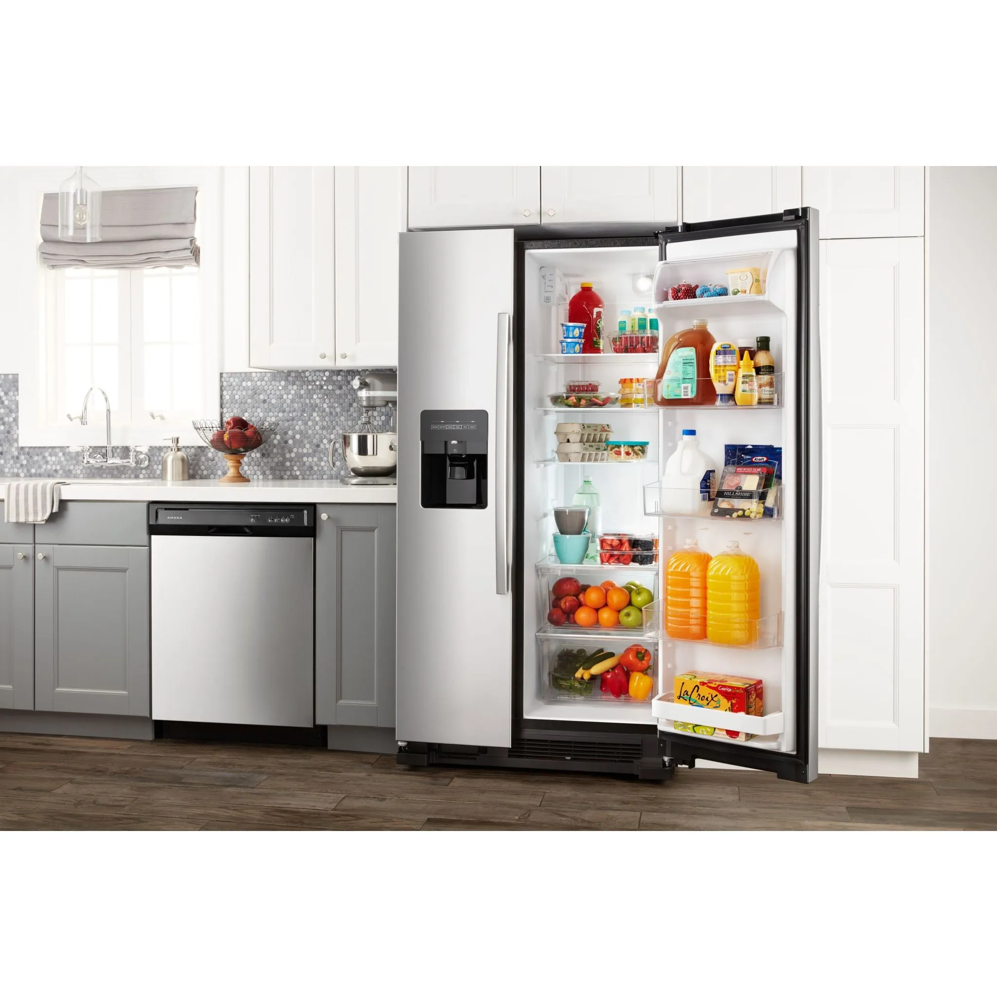 Amana 33" Side-by-Side Refrigerator with Dual Pad External Ice and Water Dispenser (ASI2175GRS)