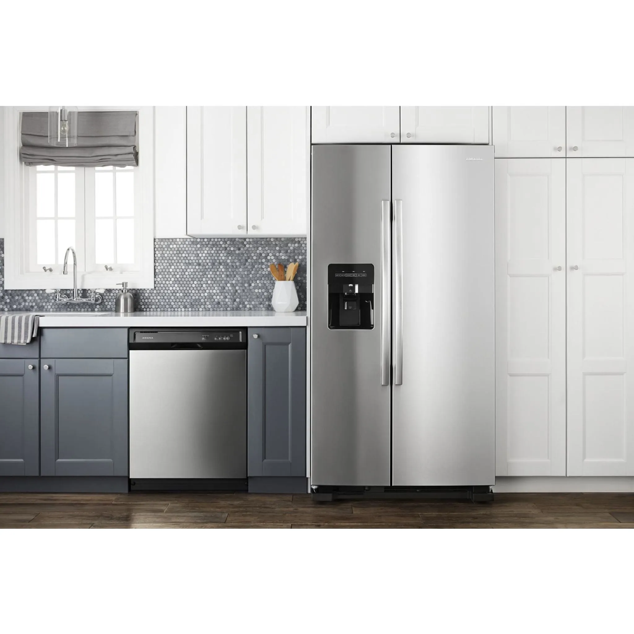 Amana 33" Side-by-Side Refrigerator with Dual Pad External Ice and Water Dispenser (ASI2175GRS)
