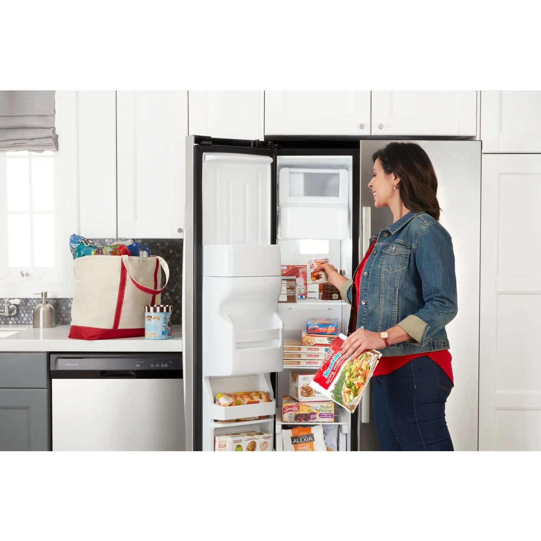 Amana 33" Side-by-Side Refrigerator with Dual Pad External Ice and Water Dispenser (ASI2175GRS)