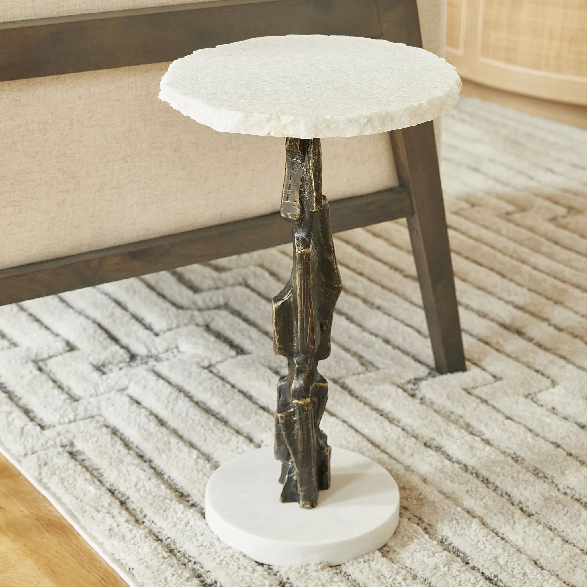 Amida Side Table|Brz |Wht by Cyan