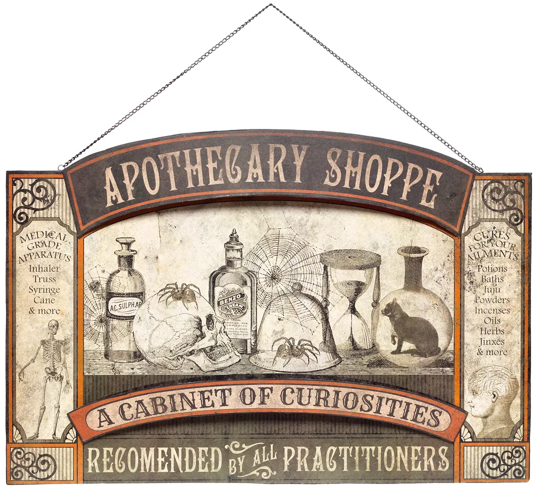 APOTHECARY SHOPPE TIN SIGN