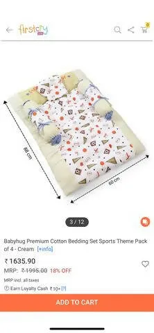 BABYHUG Bedding Set With Pillows