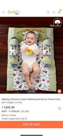 BABYHUG Bedding Set With Pillows