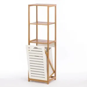 Bamboo Hamper Storage Shelves