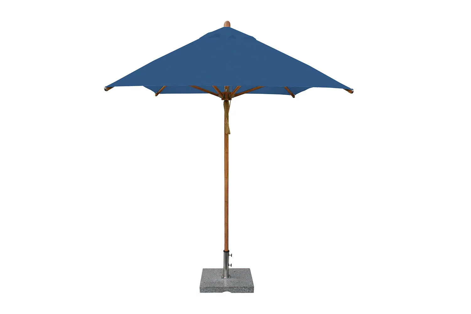 Bambrella 6.5' x 10' Rectangular Levante Bamboo Pulley Lift No Tilt Umbrella