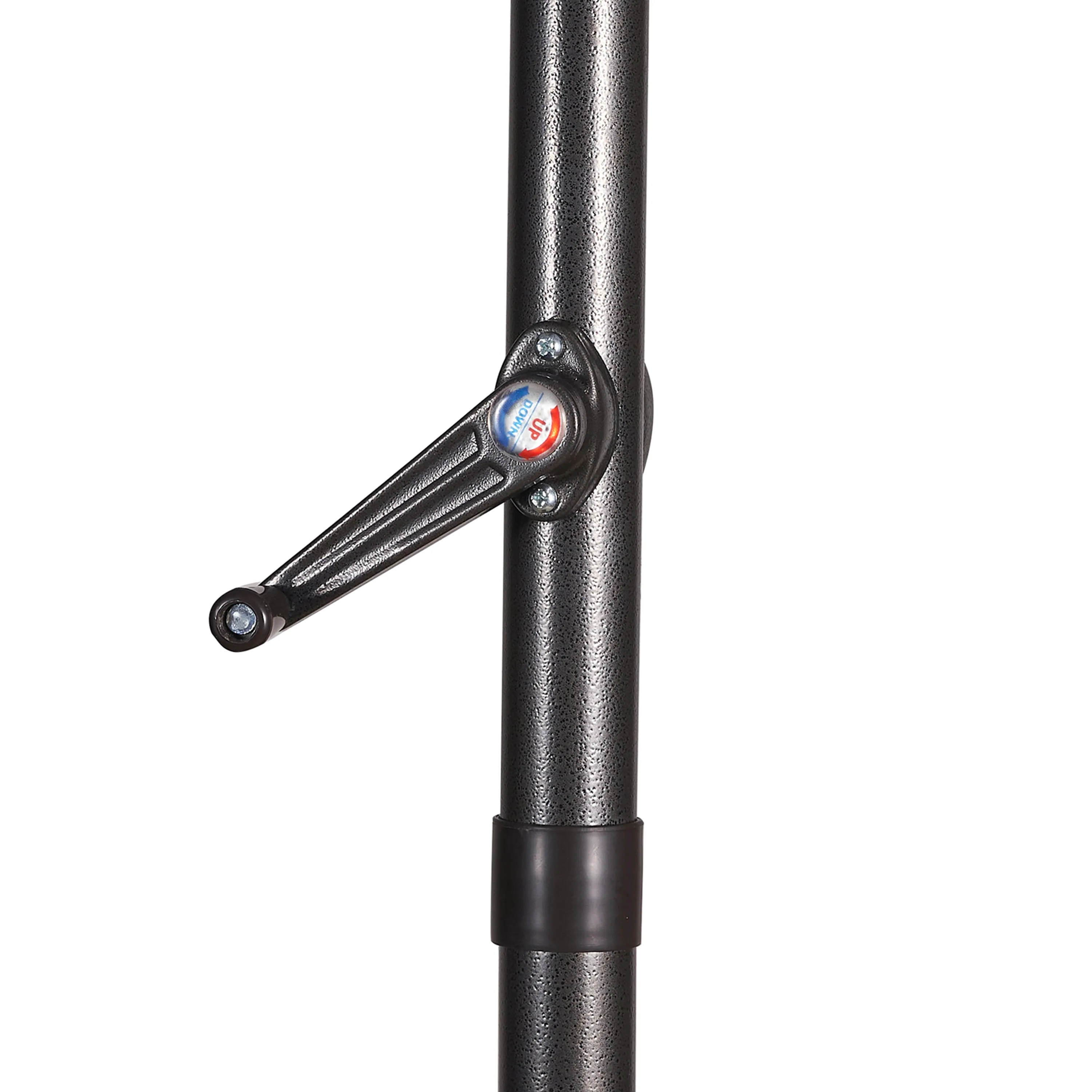 Bliss Outdoors UMB-201GRY Patio Umbrella w/ Aluminum Pole & Push Button Tilt | 9-Foot Canopy | Color Fade & Water Resistant | 1.5-in. Pole Diameter (Gray)