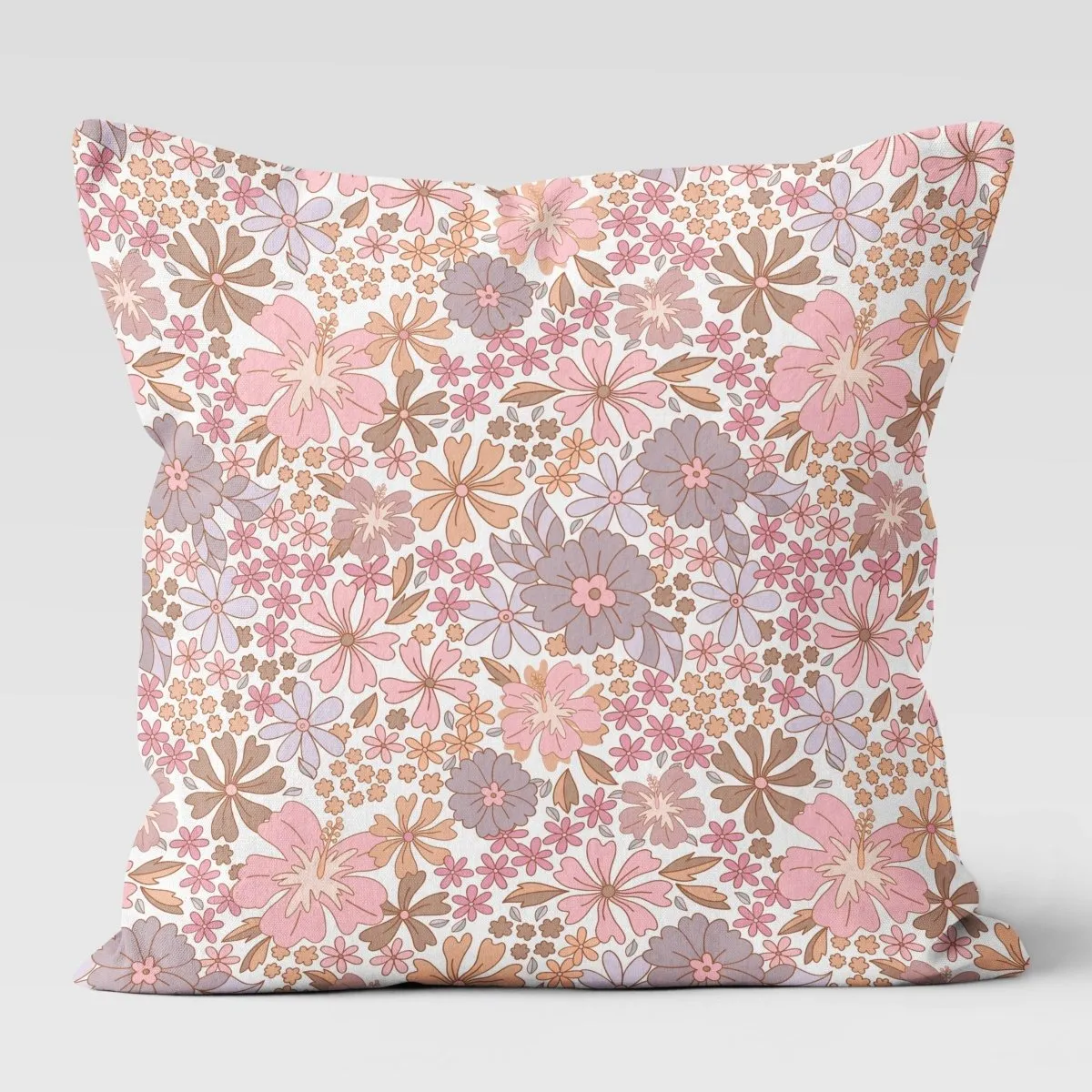 Boho Mermaids Floral Nursery Pillow