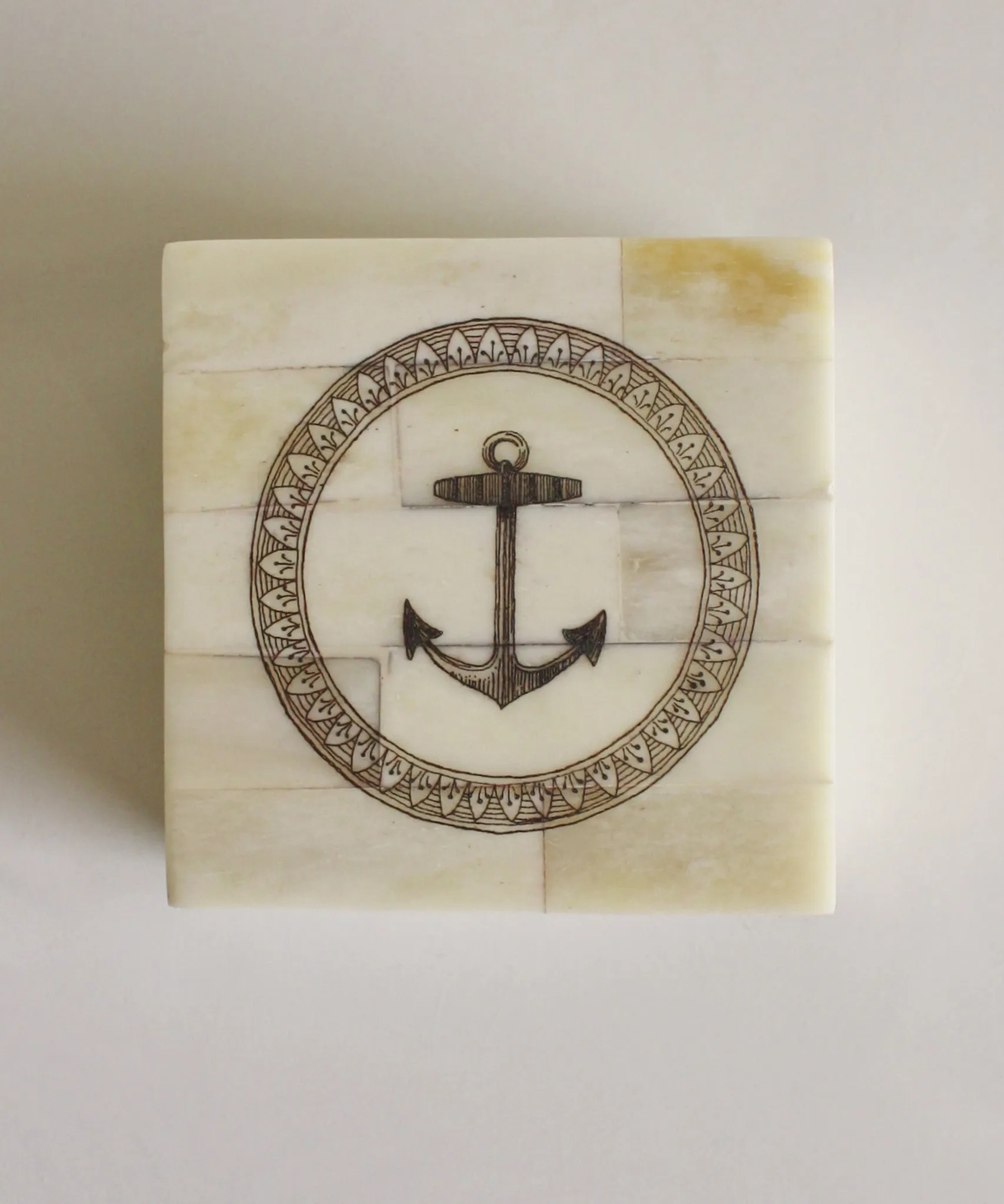 Bone Clad Storage Box with Anchor
