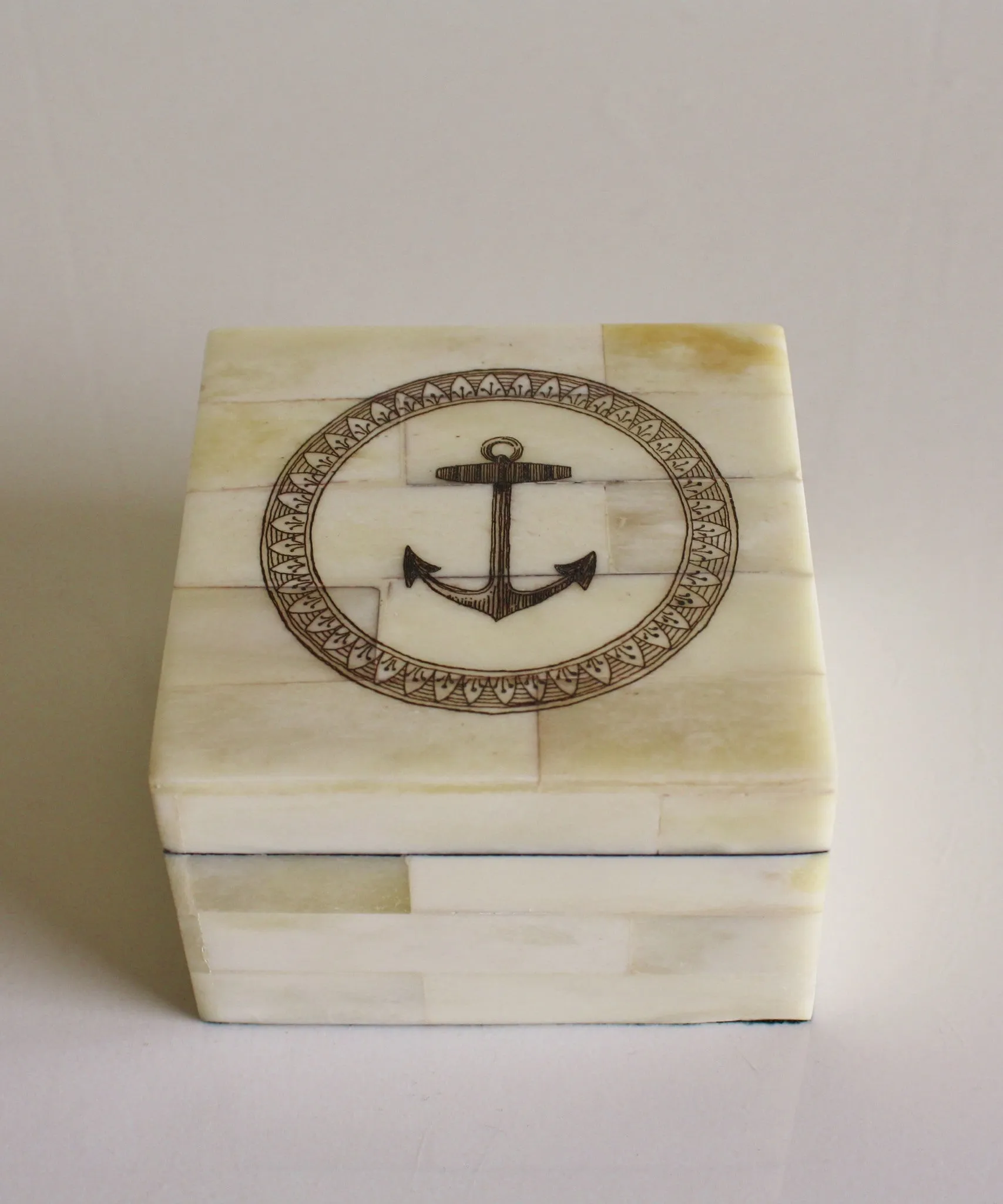 Bone Clad Storage Box with Anchor