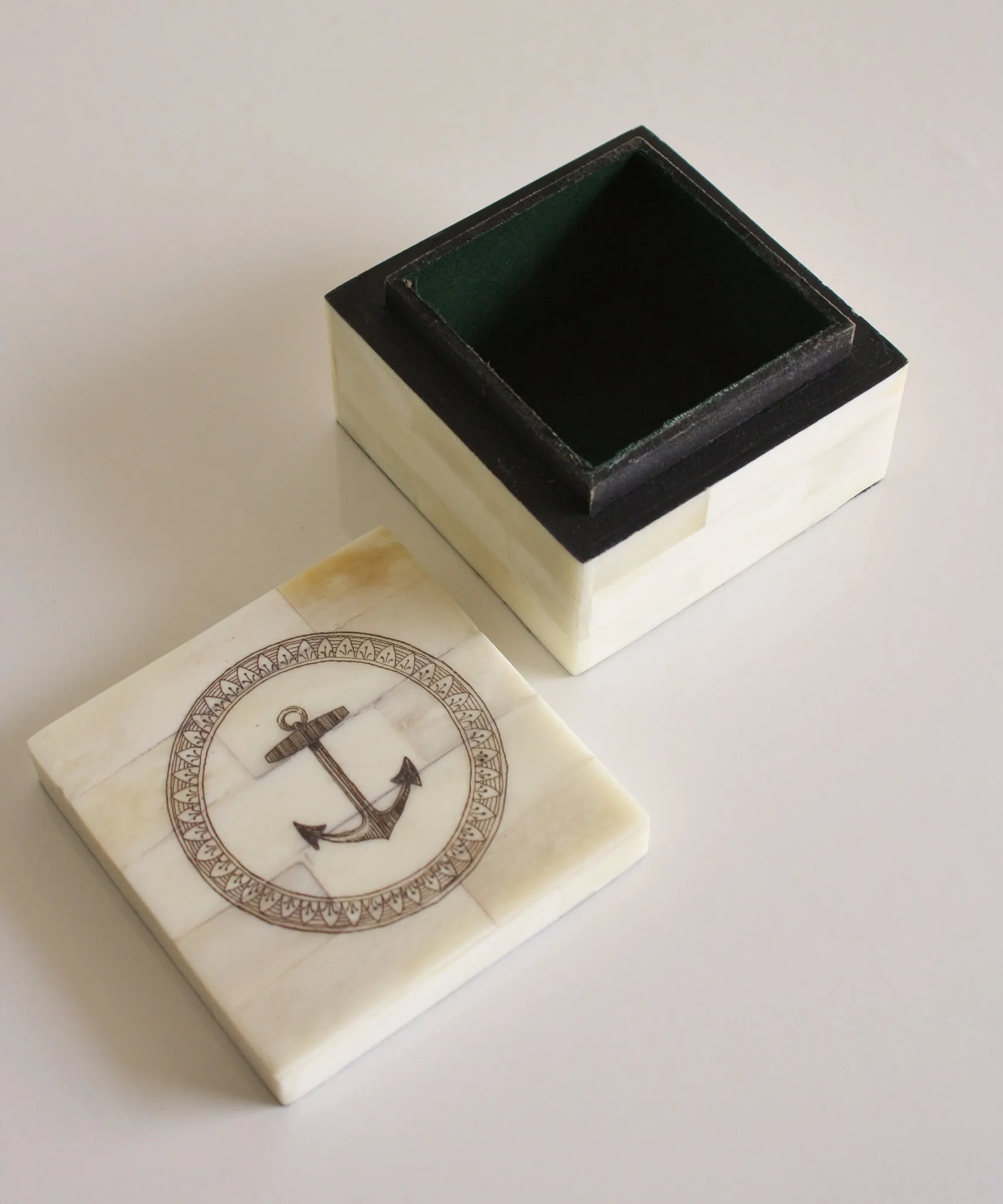 Bone Clad Storage Box with Anchor