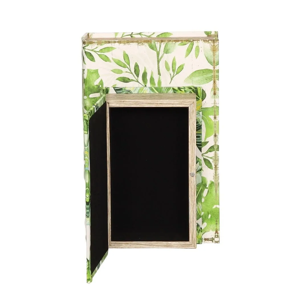 Botanical Green & White File Boxes - Set of 2