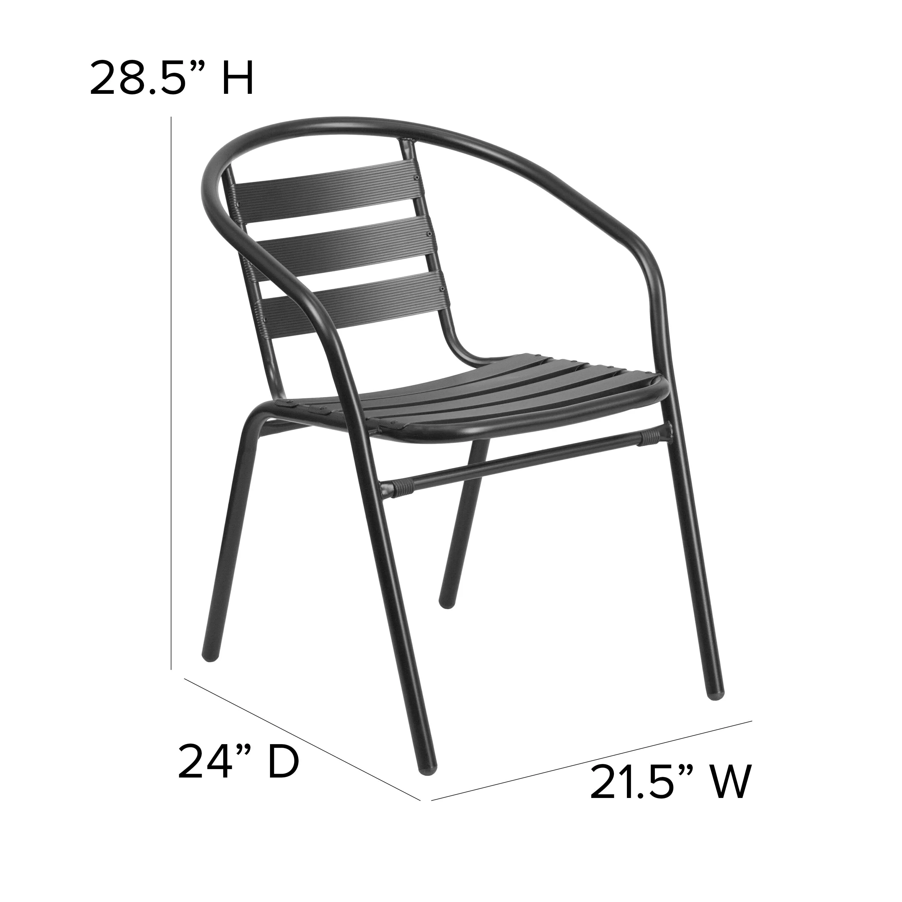 Brazos 7 Piece Outdoor Patio Dining Set - Tempered Glass Patio Table, 6 Flex Comfort Stack Chairs
