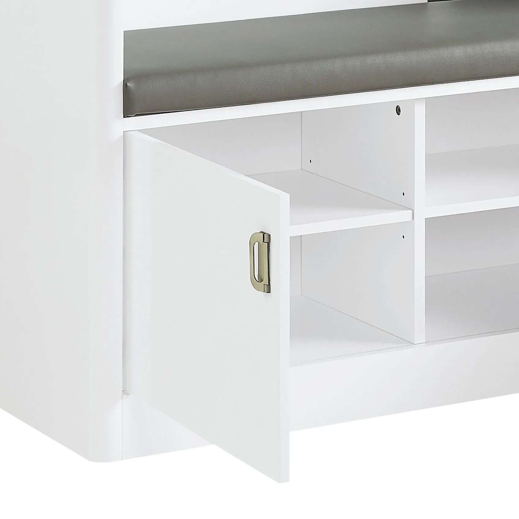 Buck II - High Gloss Hall Tree - White by Couch.com