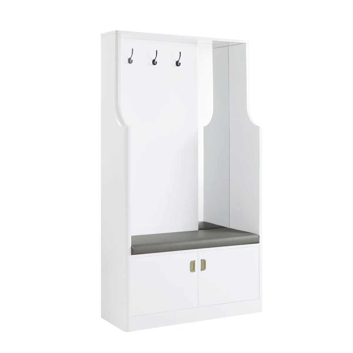Buck II - High Gloss Hall Tree - White by Couch.com