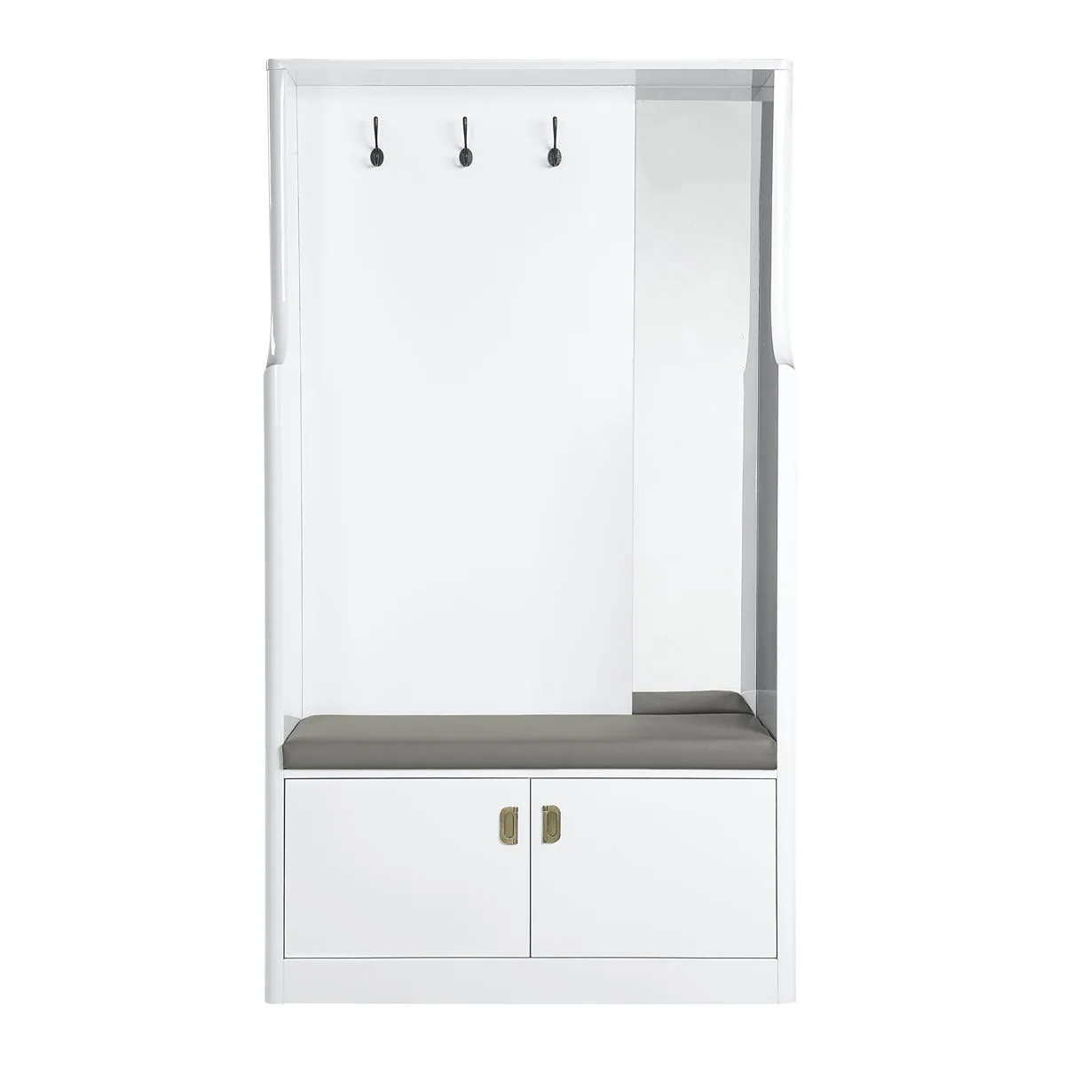 Buck II - High Gloss Hall Tree - White by Couch.com