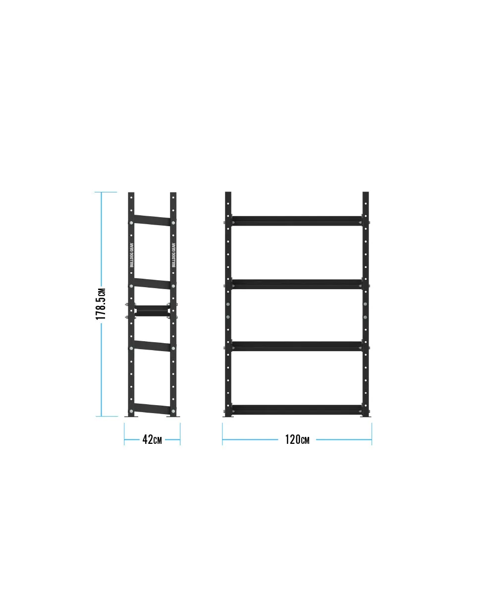 Bulldog Gear - Hex Dumbbell Storage System - 120cm - Configuration B