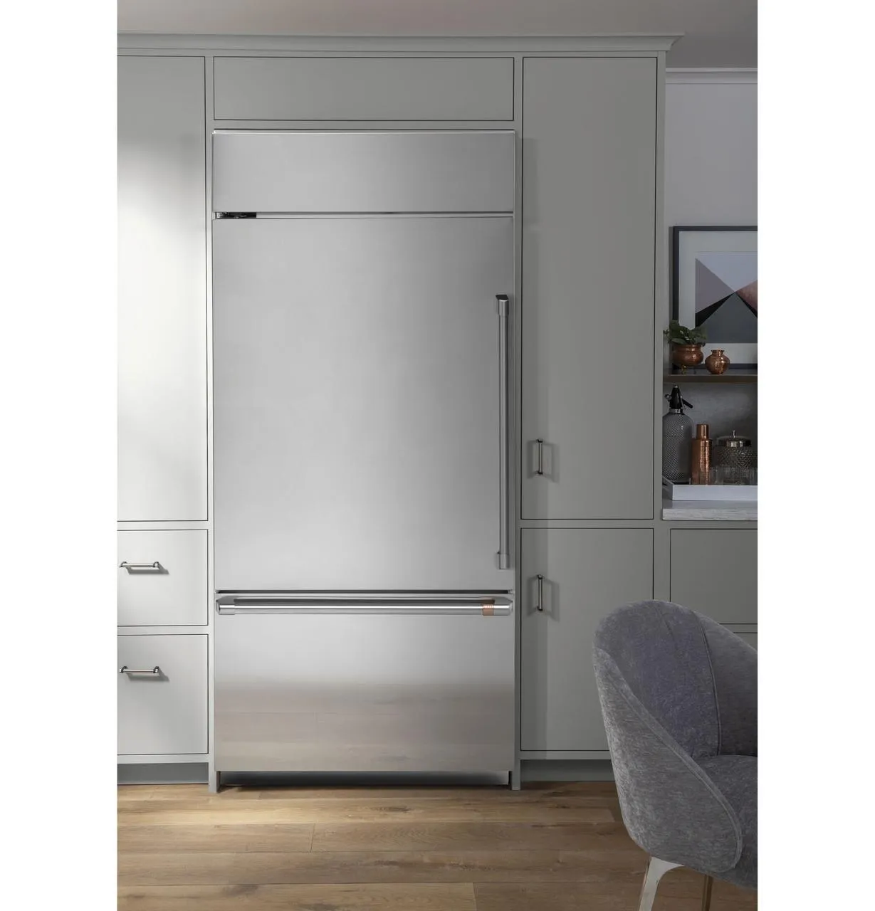 Cafe CDB36LP2RS1 Caf(eback)™ 21.3 Cu. Ft. Built-In Bottom-Freezer Refrigerator
