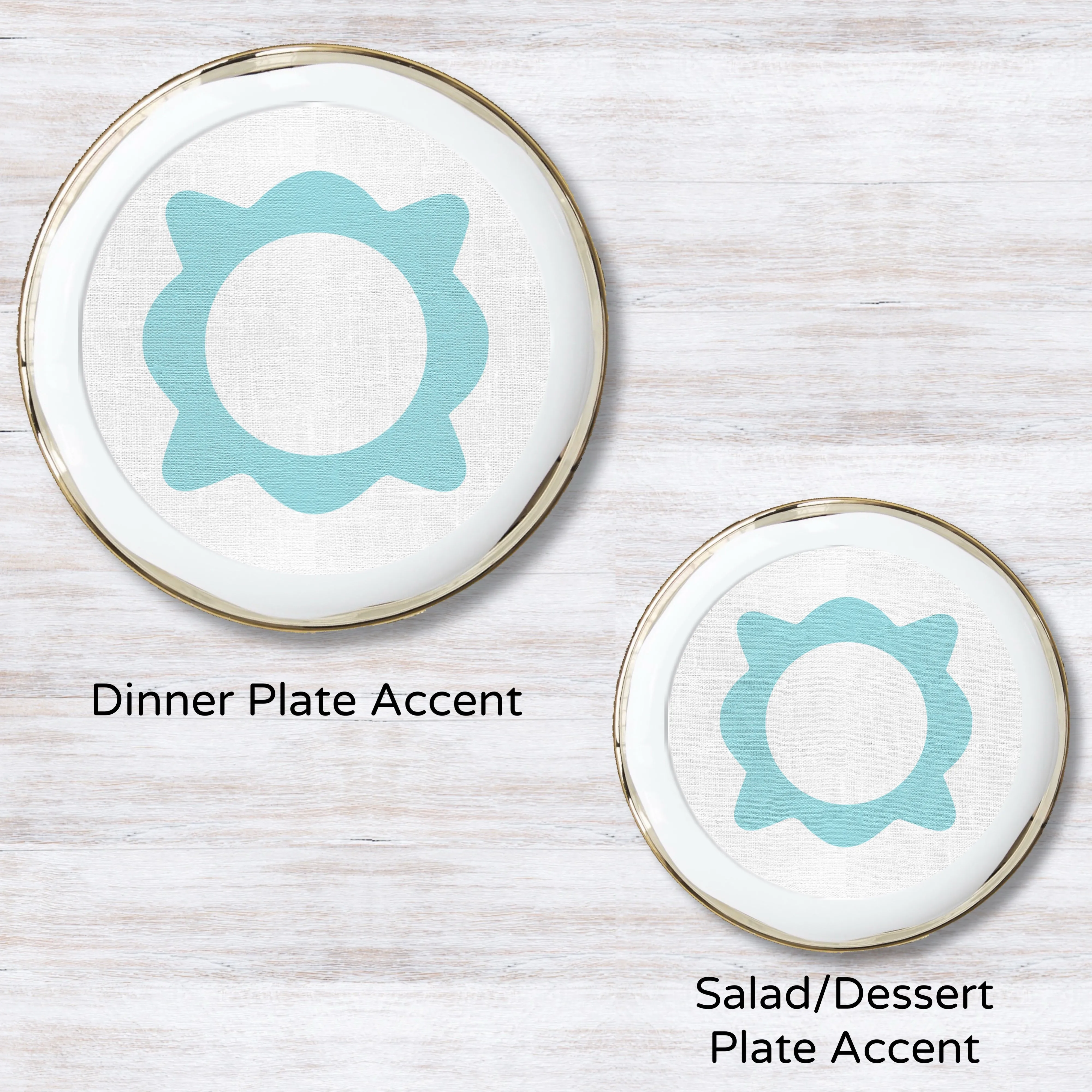 Caroline (Blue) Plate Accents