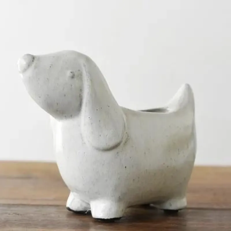 Ceramic Dog Planter
