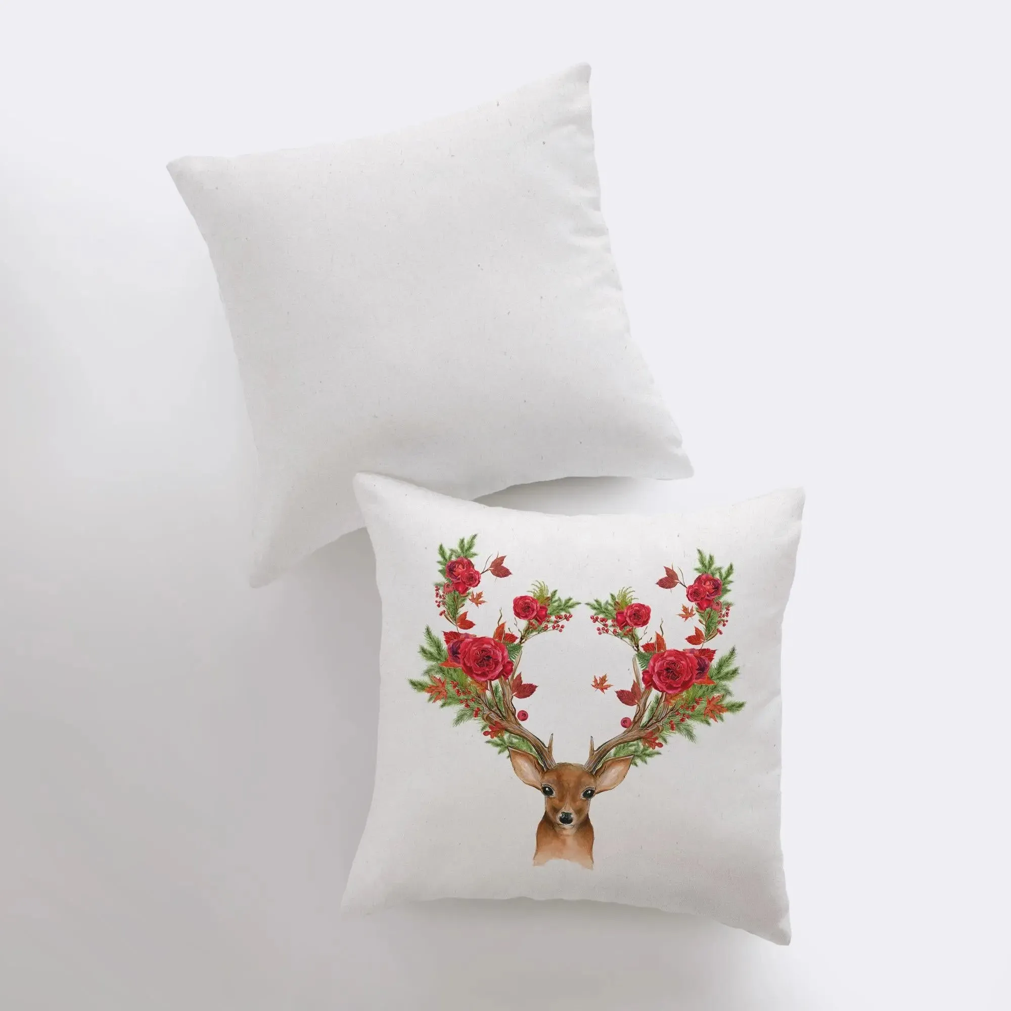 Christmas Deer Pillow Cover | Throw Pillow | Deer Decor | Deer Pillow Cover | Farmhouse Decor | Couch Pillows | Fall Decor | Bedroom Decor