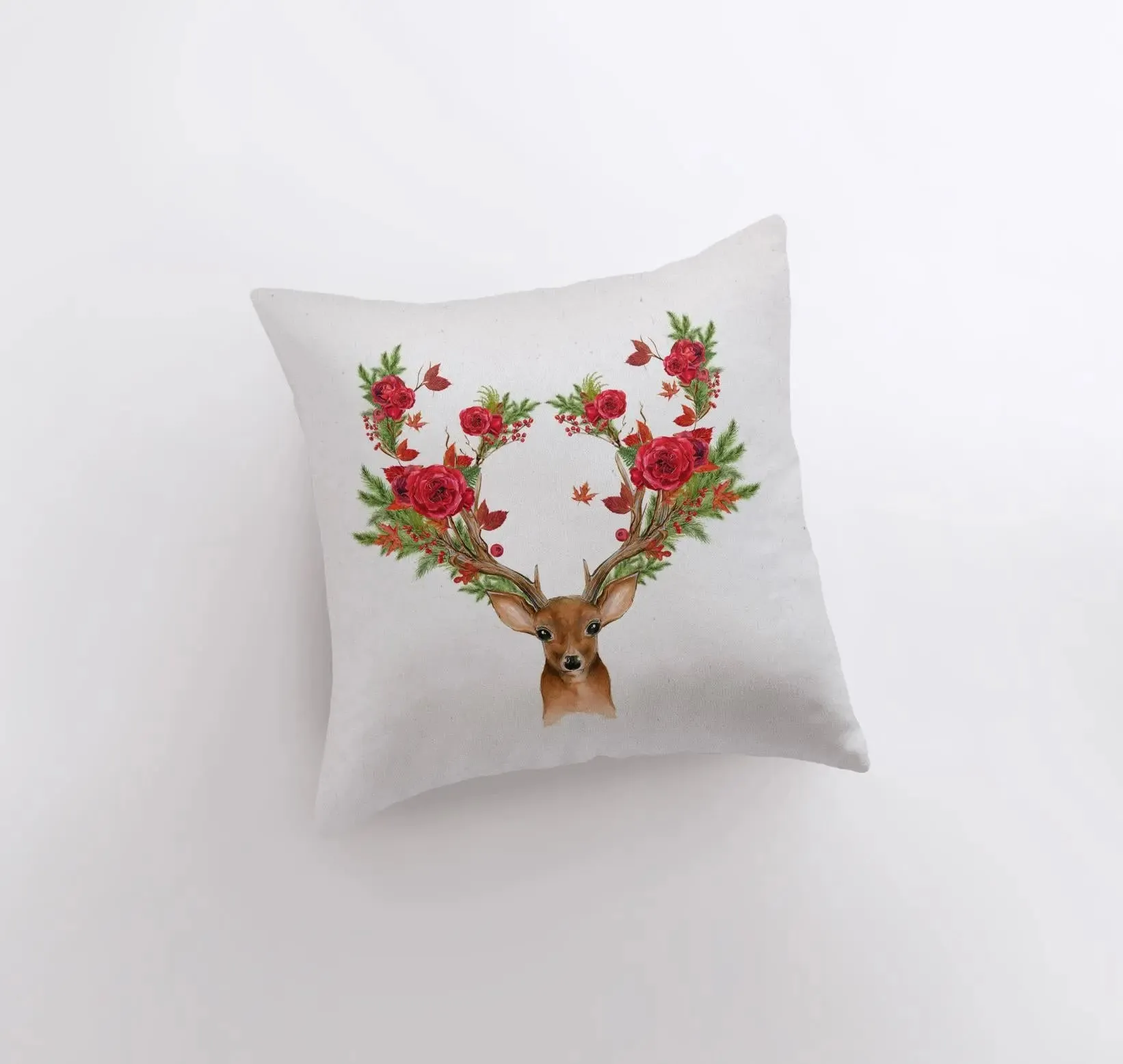 Christmas Deer Pillow Cover | Throw Pillow | Deer Decor | Deer Pillow Cover | Farmhouse Decor | Couch Pillows | Fall Decor | Bedroom Decor
