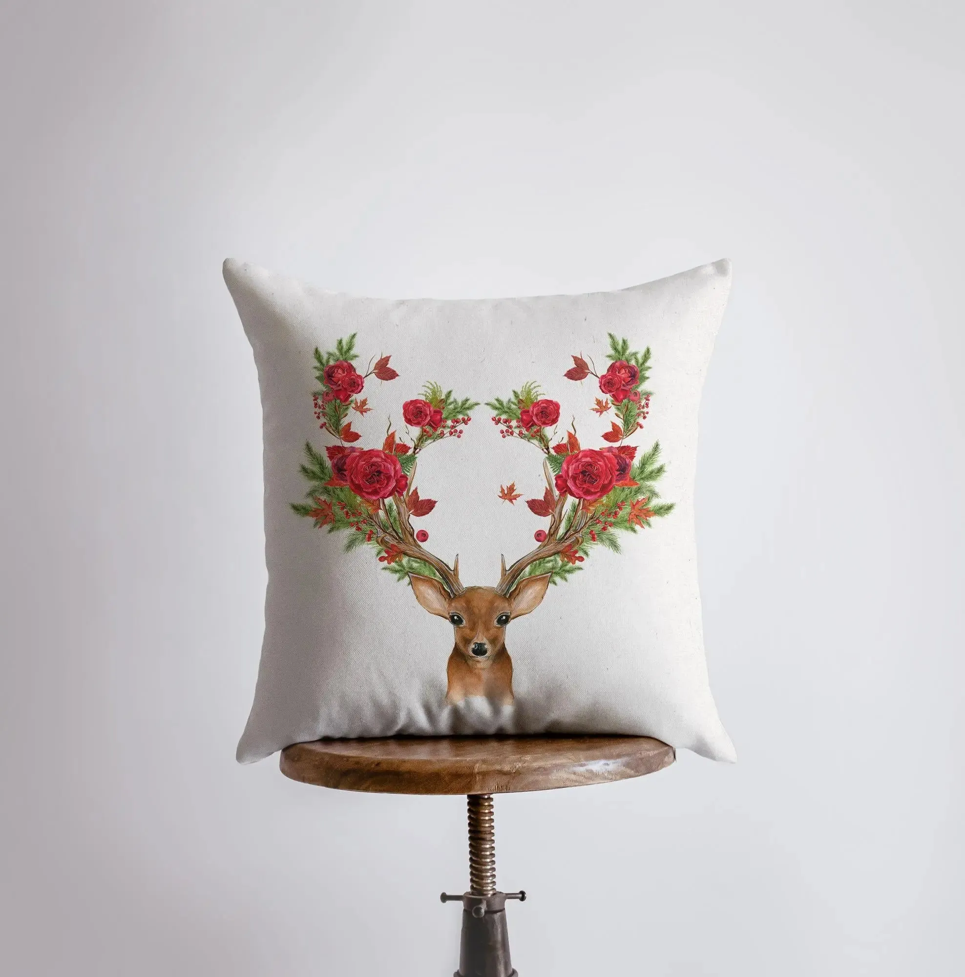 Christmas Deer Pillow Cover | Throw Pillow | Deer Decor | Deer Pillow Cover | Farmhouse Decor | Couch Pillows | Fall Decor | Bedroom Decor
