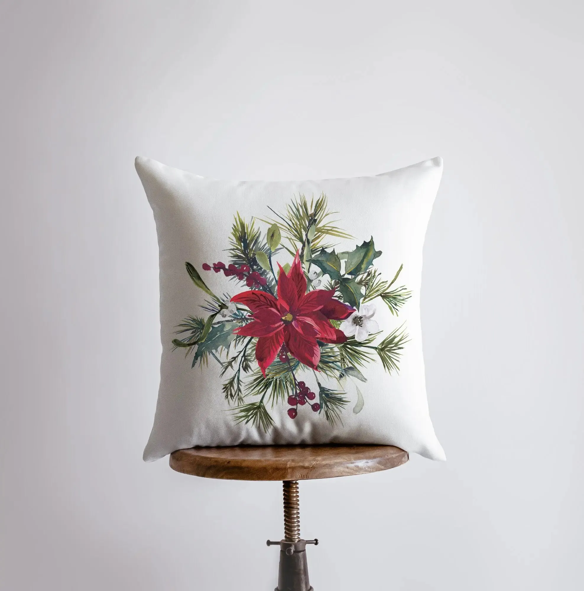 Christmas Poinsettia Repeat Pattern |  Pillow cover | Holiday Decor | Christmas tree | Christmas Gifts | Room Decor