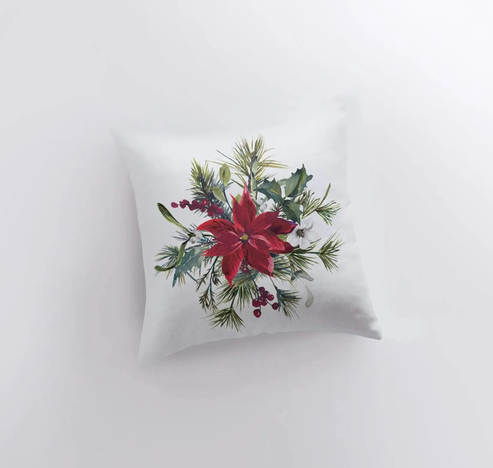 Christmas Poinsettia Repeat Pattern |  Pillow cover | Holiday Decor | Christmas tree | Christmas Gifts | Room Decor