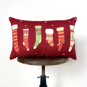 Christmas Stockings | Throw Pillow Cover | 18x12 | Rustic Decor | Rustic Home Decor | Rustic Christmas Decor | Christmas Gift | Teacher Gift
