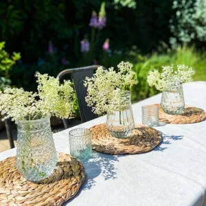 Clear Glass Textured Vases 17cm - Set of 3 Assorted Wedding Vases