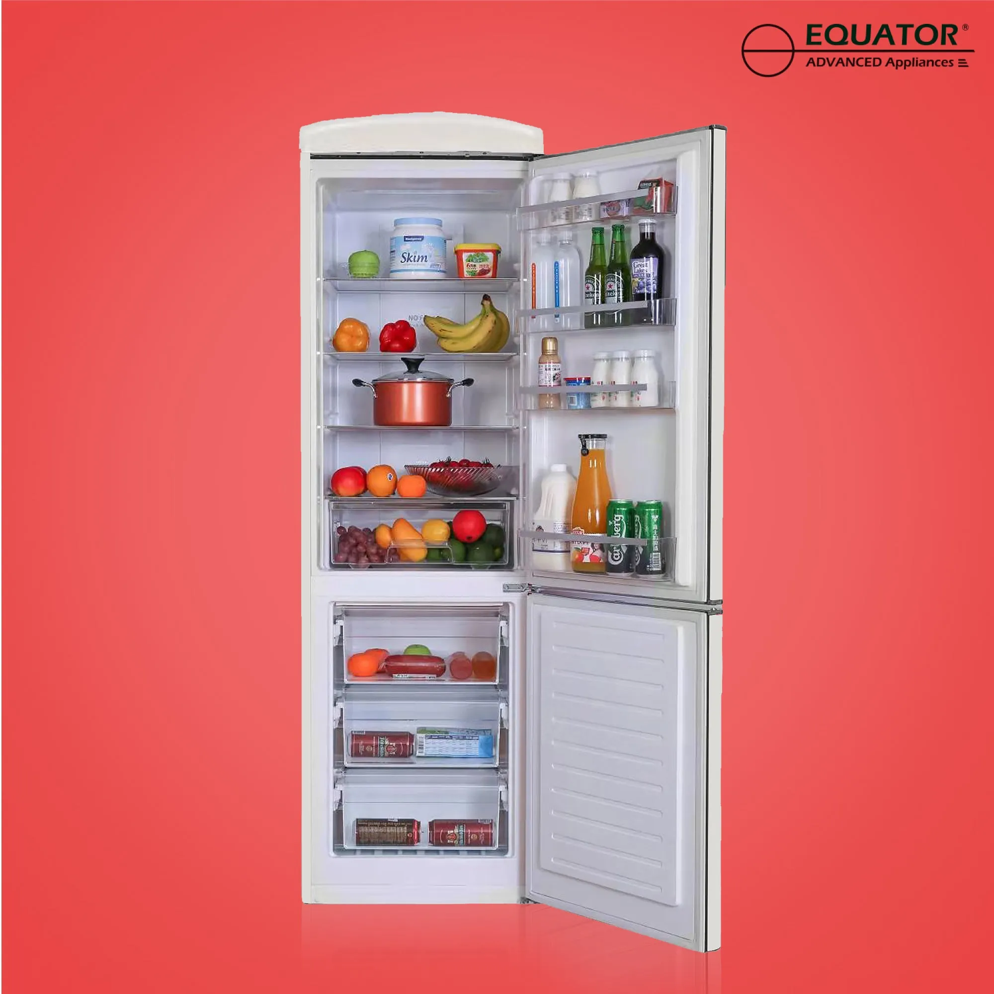 Conserv 24in RETRO BOTTOM MOUNT 11cf Refrigerator Fast Freeze 110V