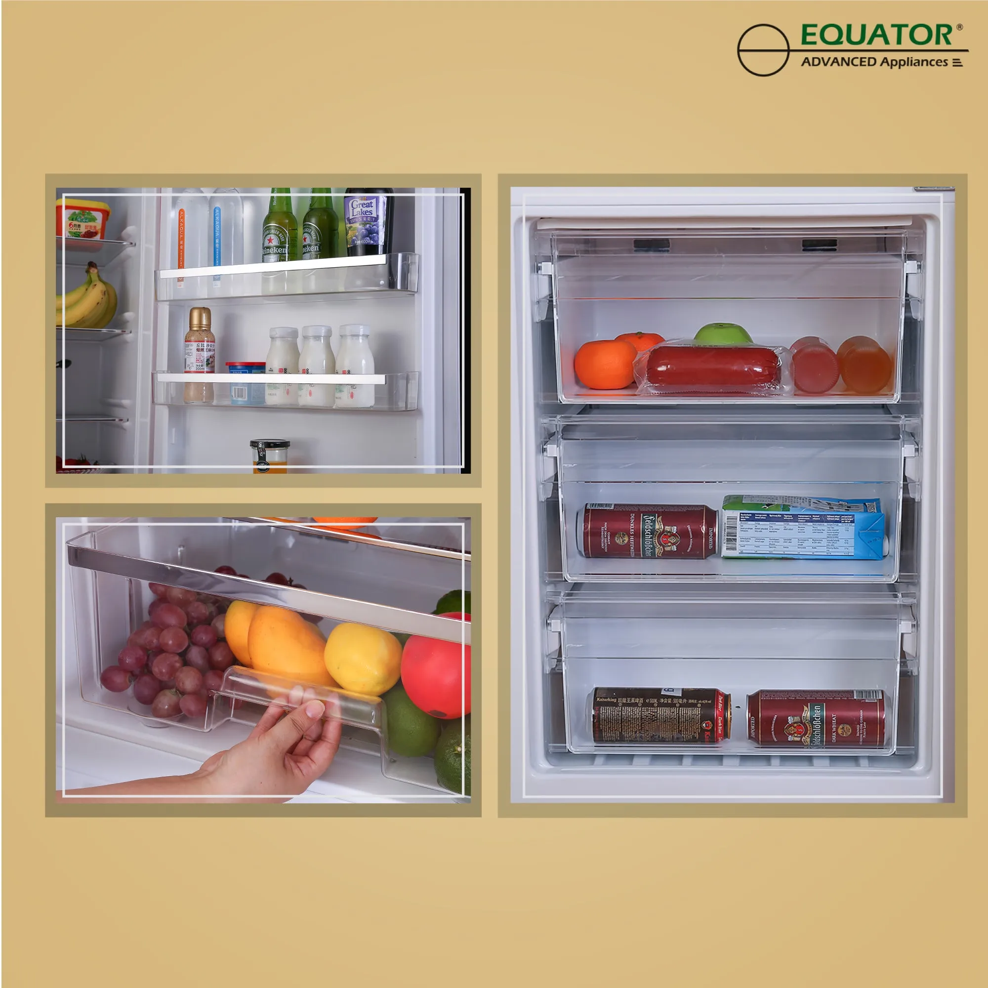 Conserv 24in RETRO BOTTOM MOUNT 11cf Refrigerator Fast Freeze 110V
