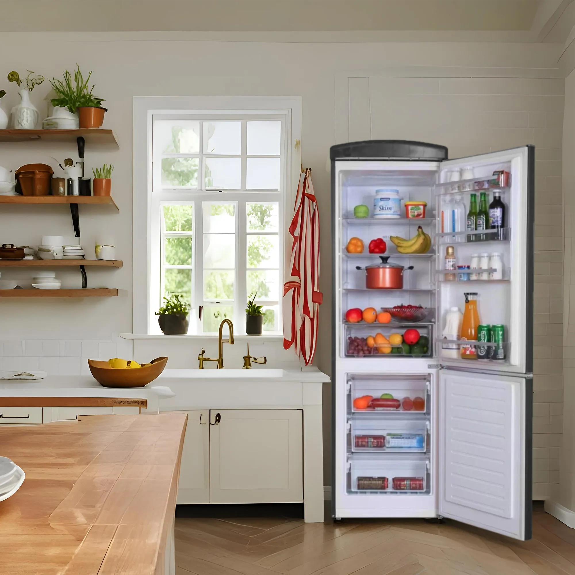 Conserv 24in RETRO BOTTOM MOUNT 11cf Refrigerator Fast Freeze 110V