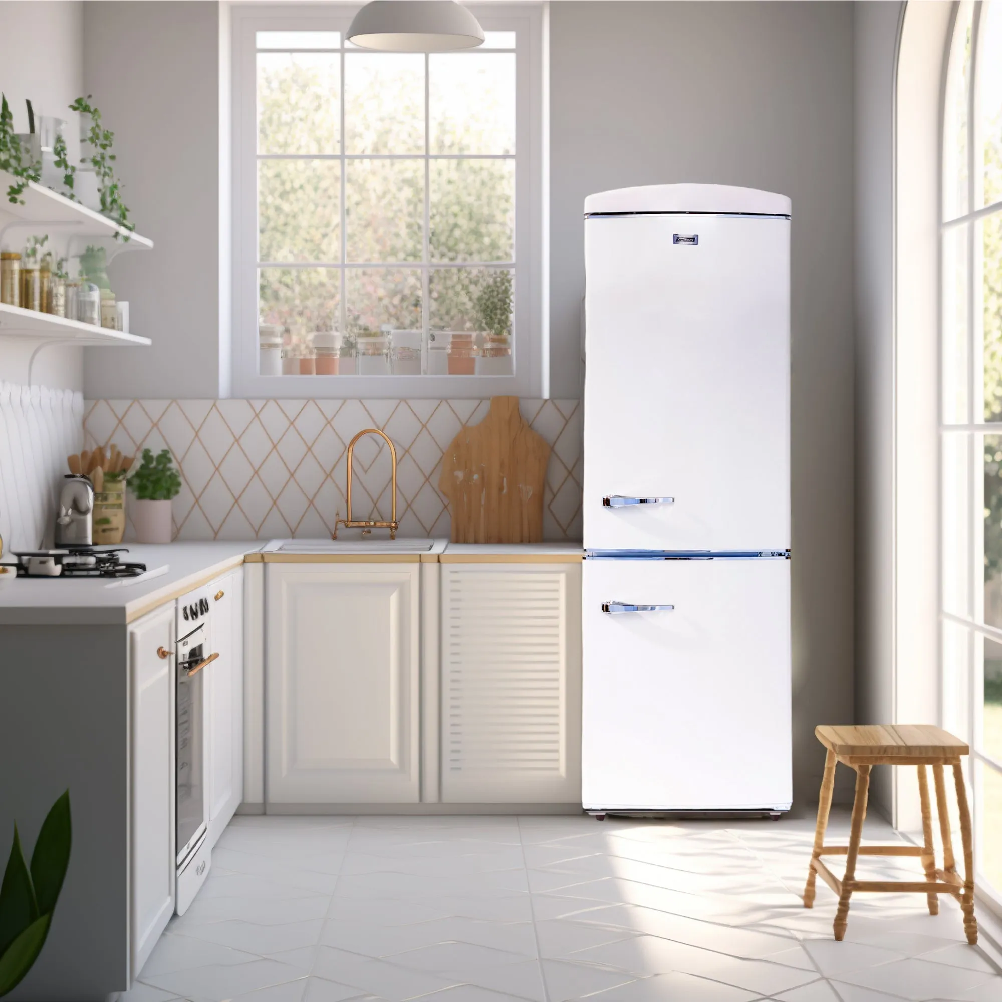 Conserv 24in RETRO BOTTOM MOUNT 11cf Refrigerator Fast Freeze 110V