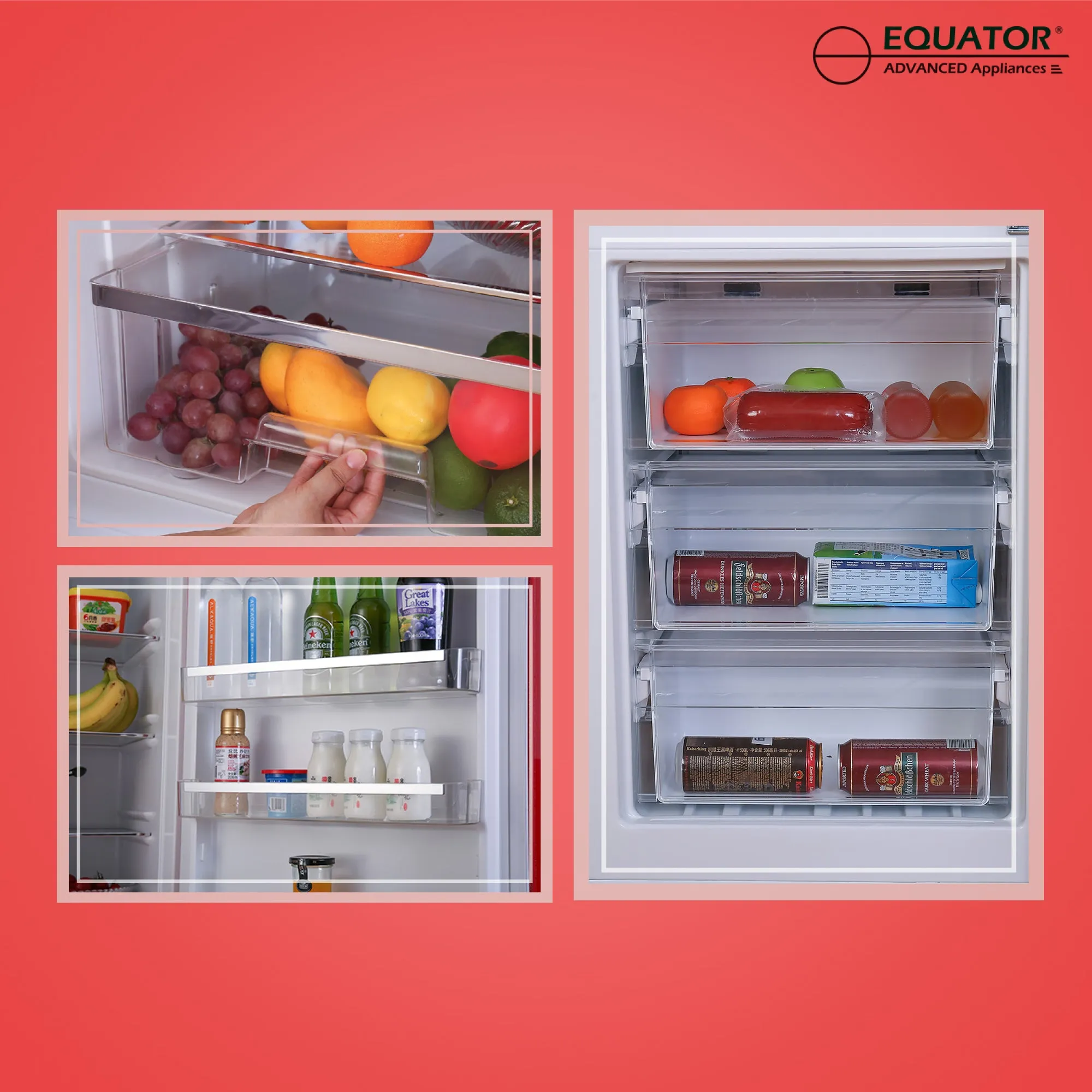 Conserv 24in RETRO BOTTOM MOUNT 11cf Refrigerator Fast Freeze 110V
