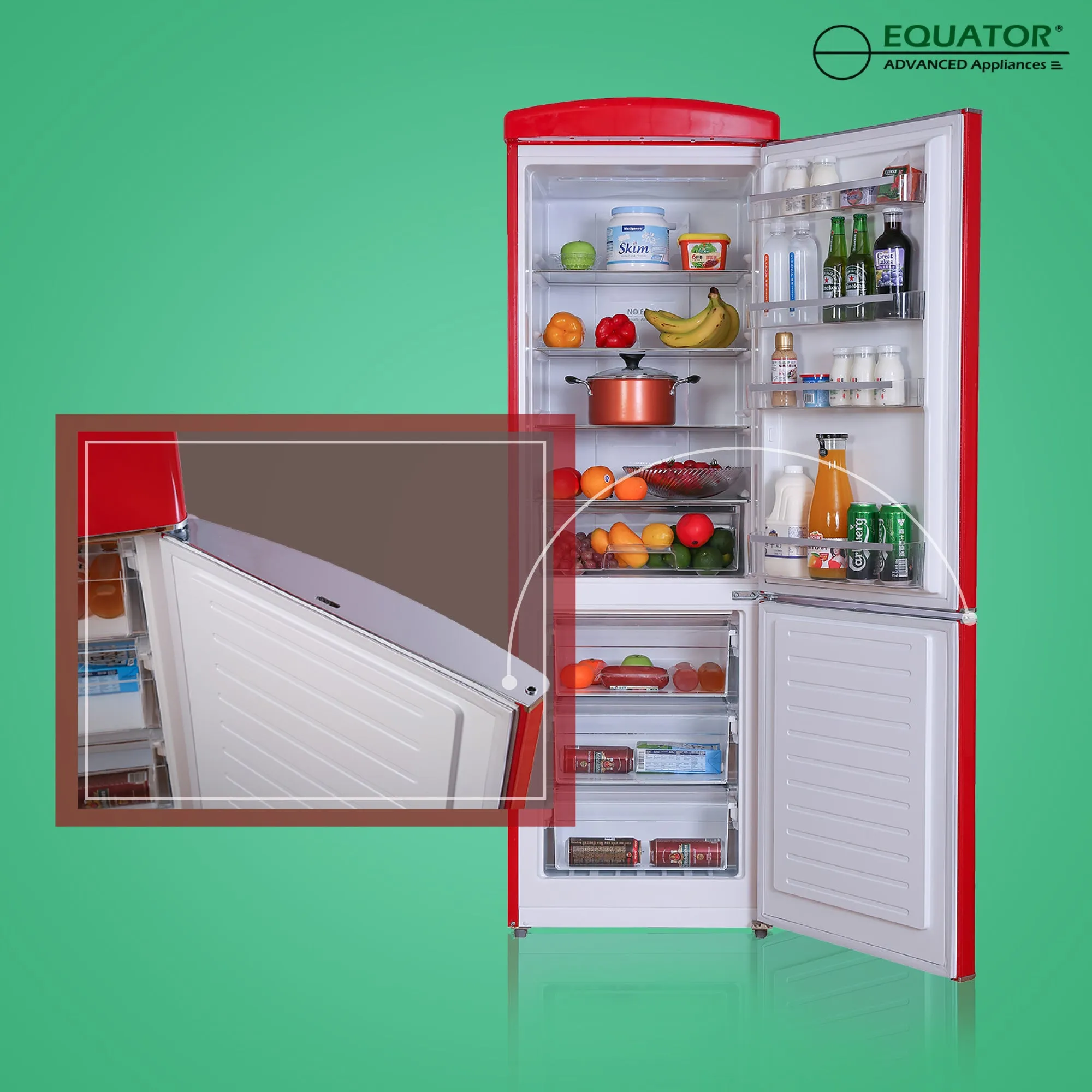 Conserv 24in RETRO BOTTOM MOUNT 11cf Refrigerator Fast Freeze 110V