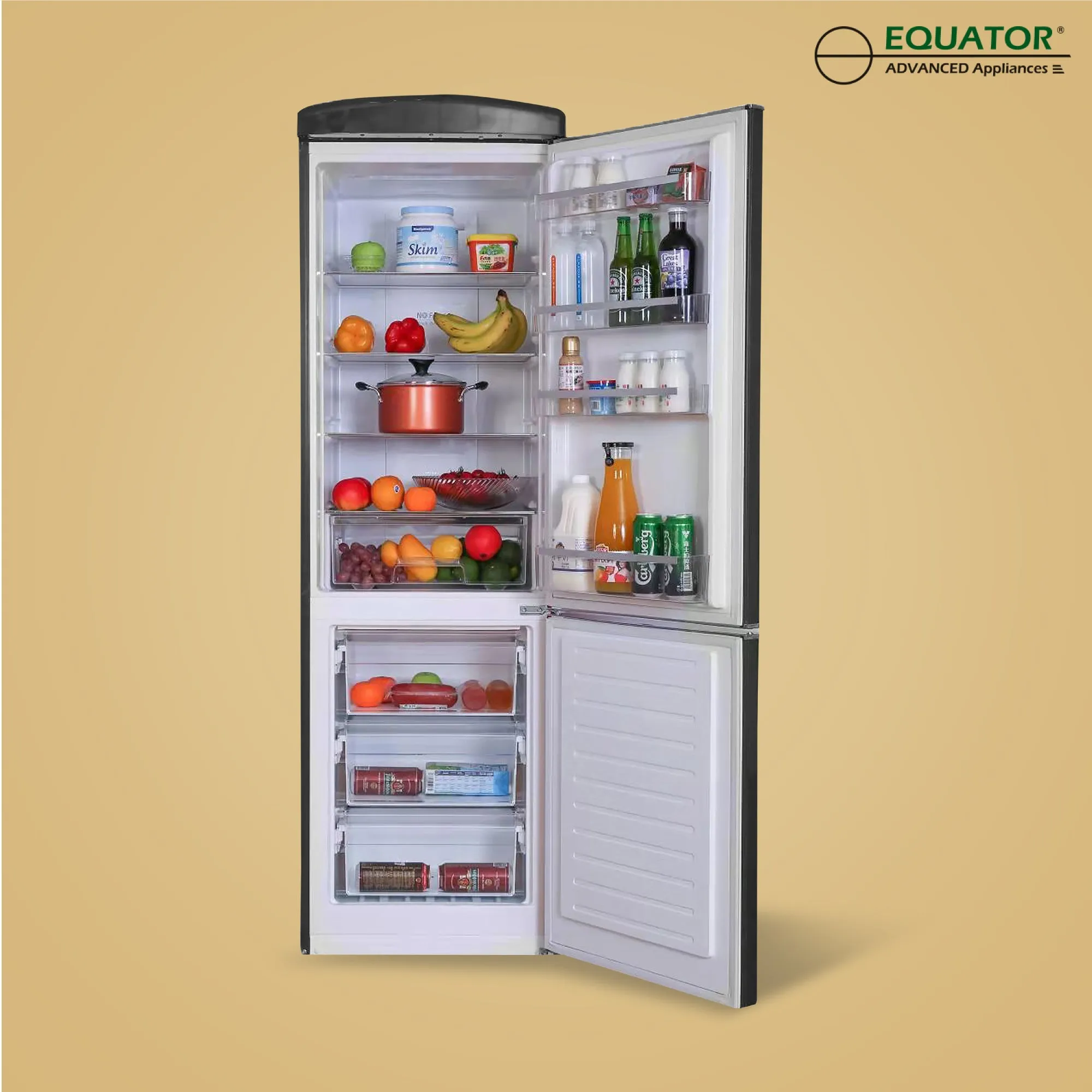 Conserv 24in RETRO BOTTOM MOUNT 11cf Refrigerator Fast Freeze 110V