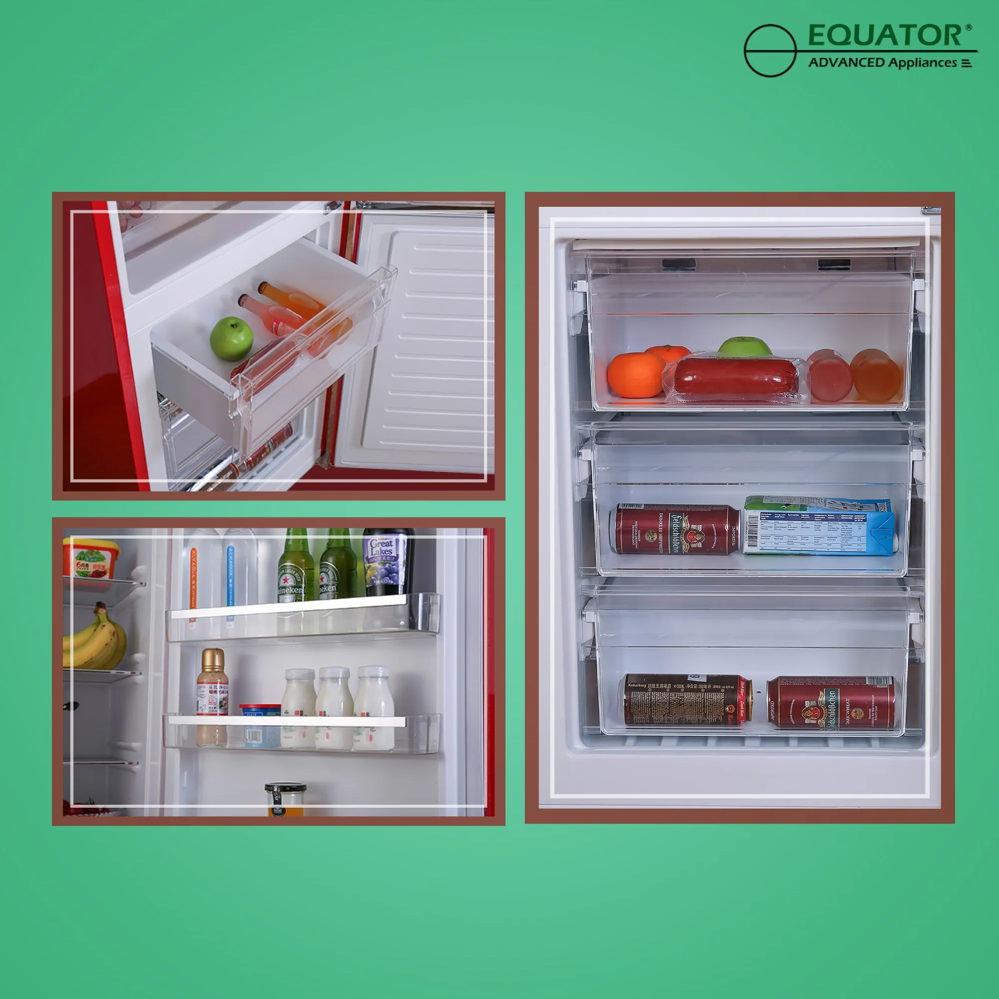 Conserv 24in RETRO BOTTOM MOUNT 11cf Refrigerator Fast Freeze 110V